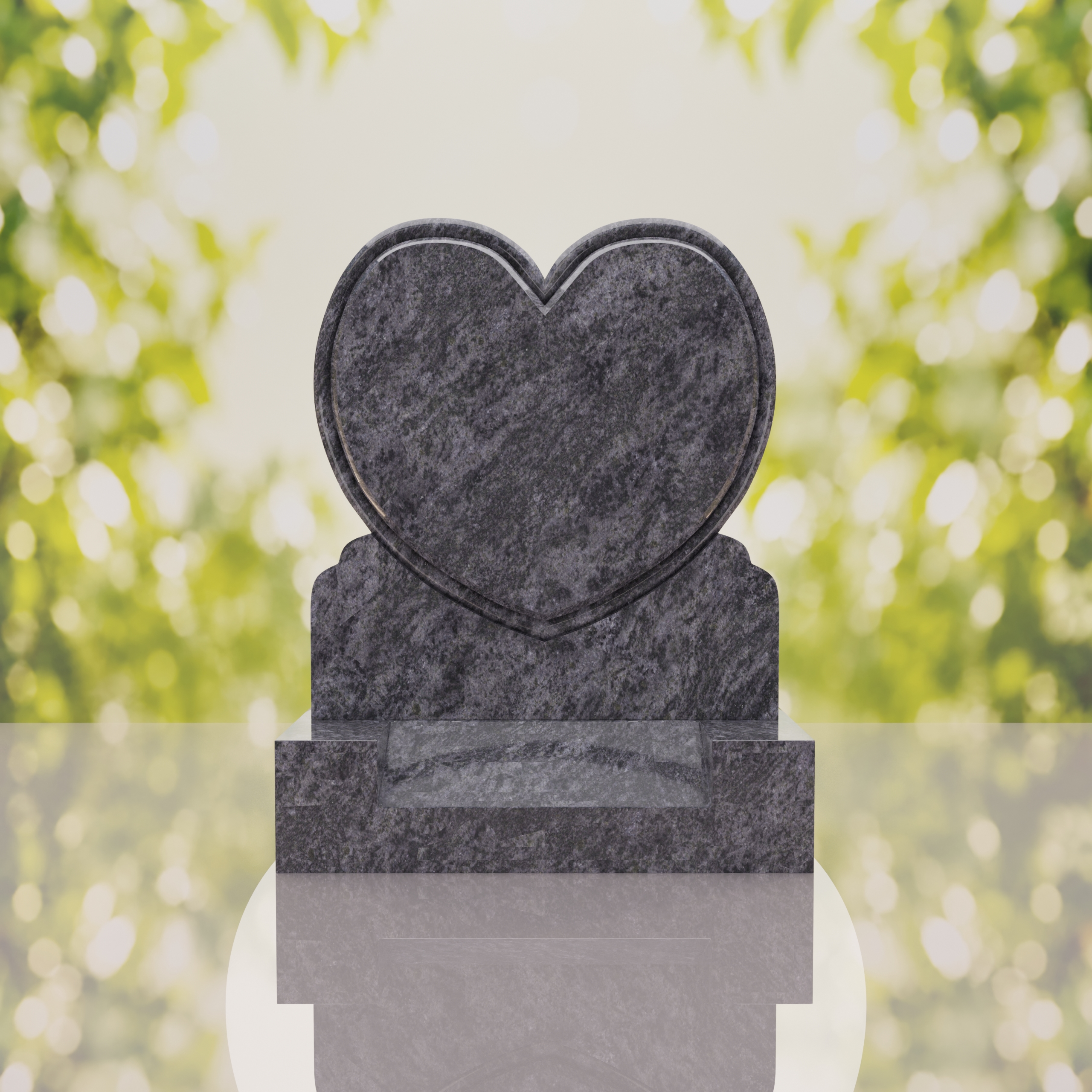 Heart Upright Headstone thumbnail 3