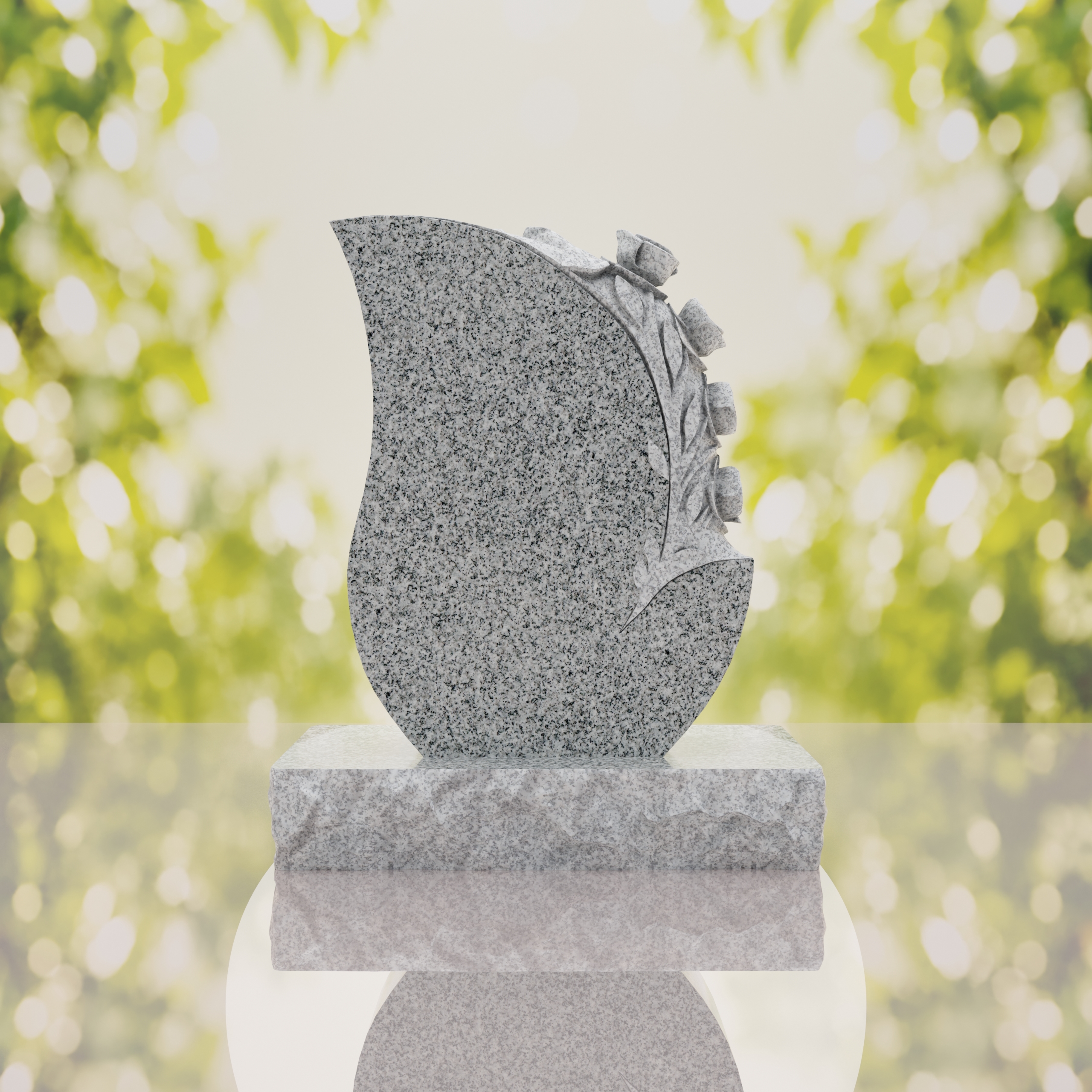 Rose Teardrop Headstone thumbnail 9