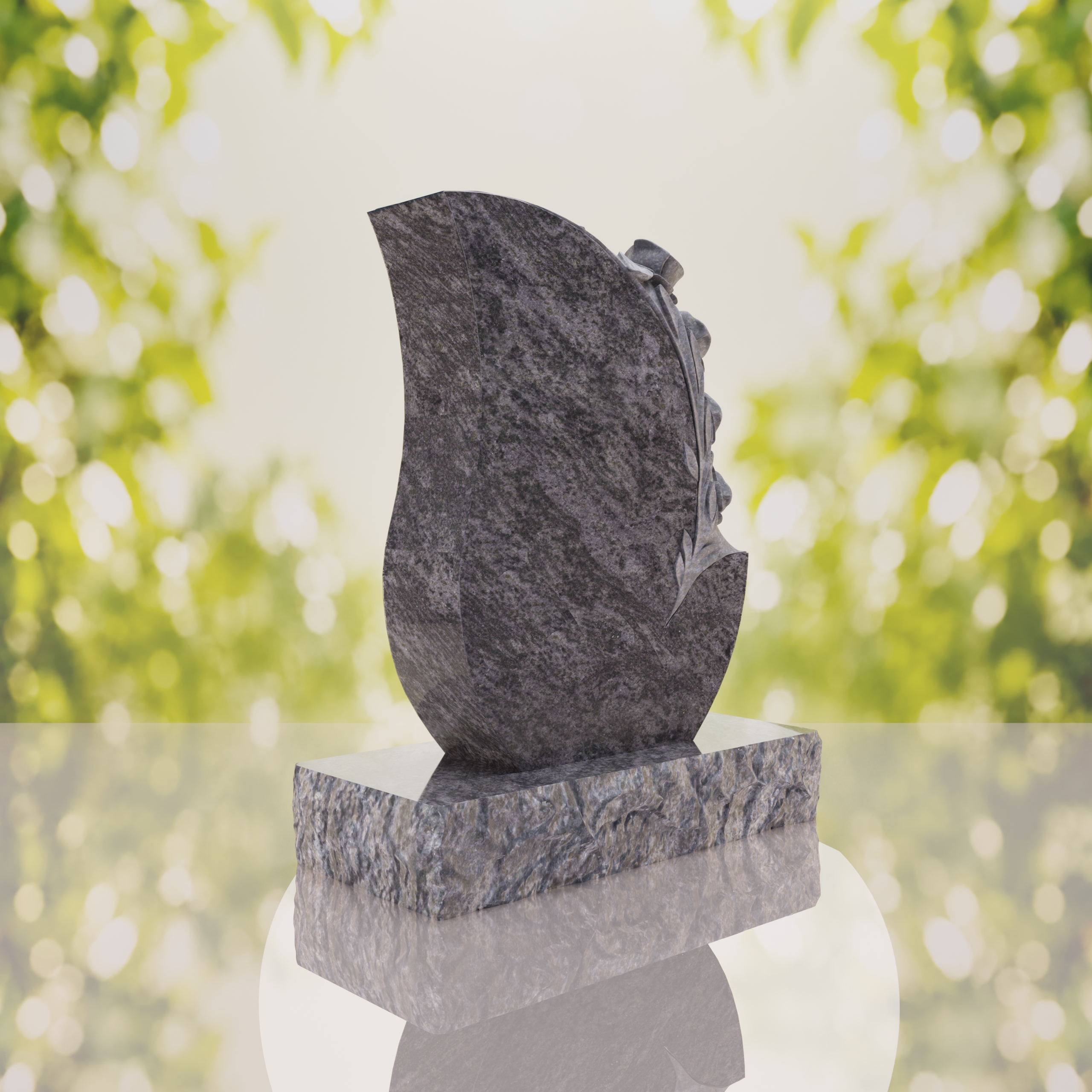 Rose Teardrop Headstone thumbnail 2