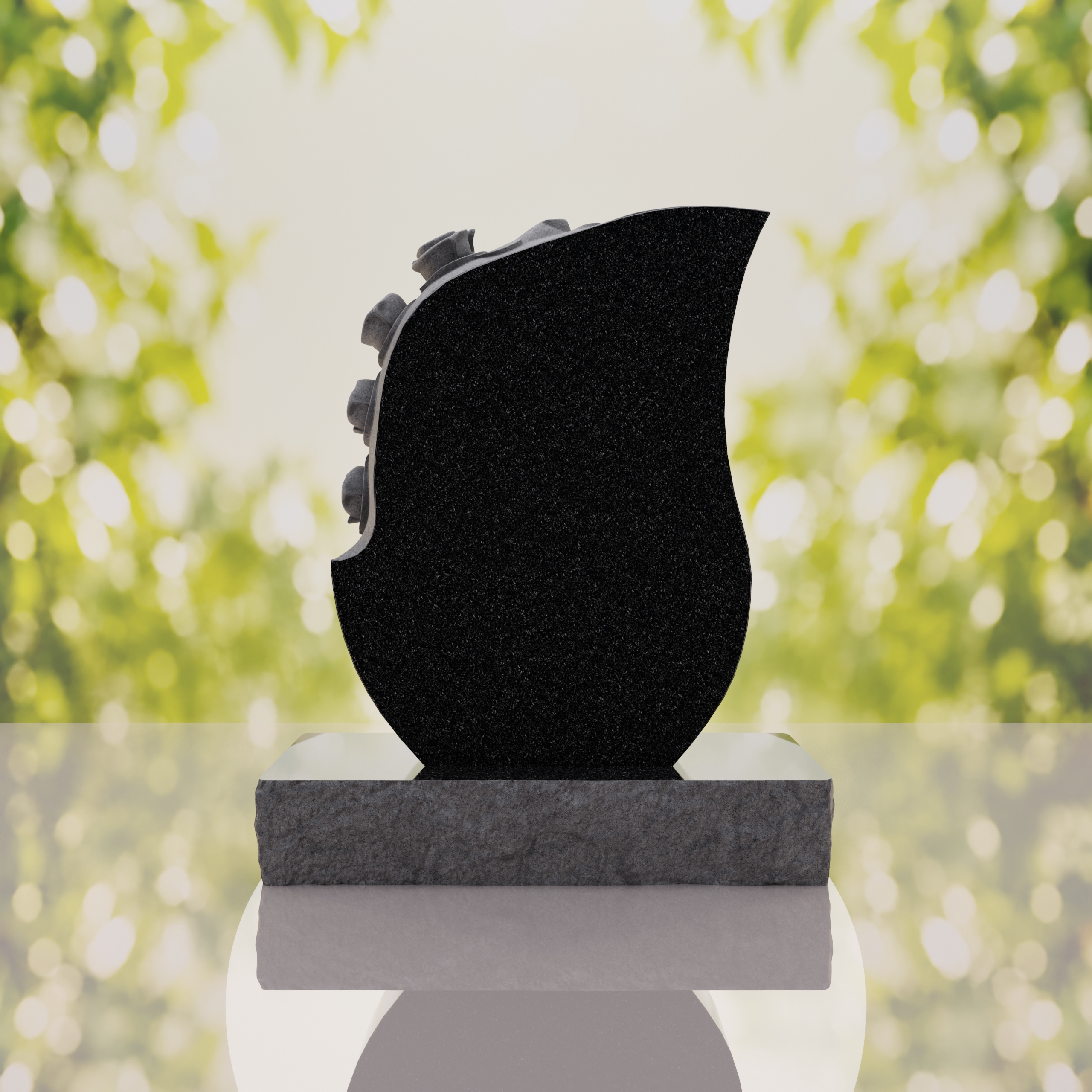 Rose Teardrop Headstone thumbnail 13