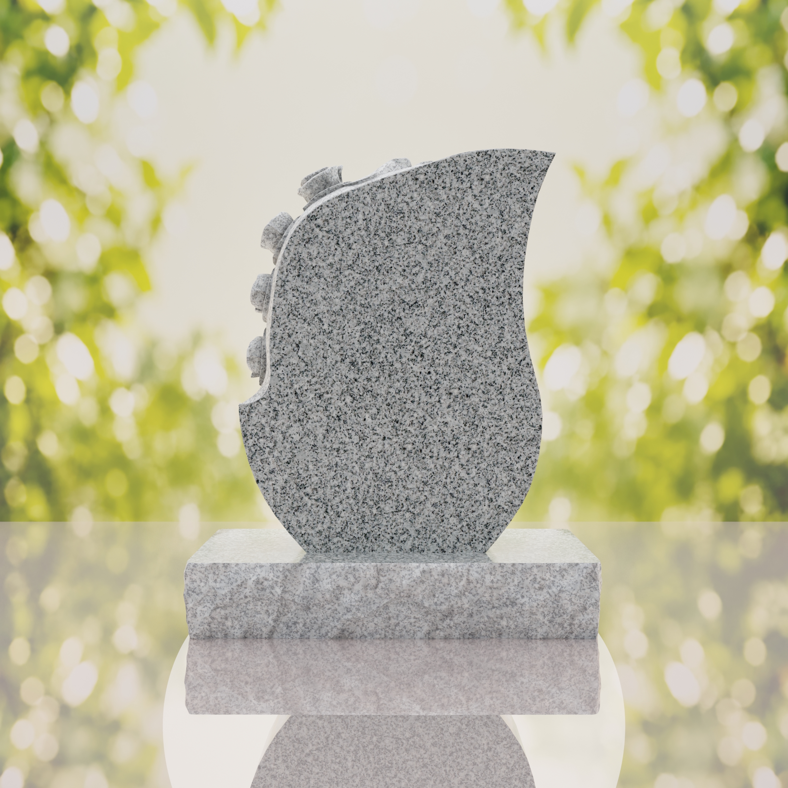 Rose Teardrop Headstone thumbnail 10