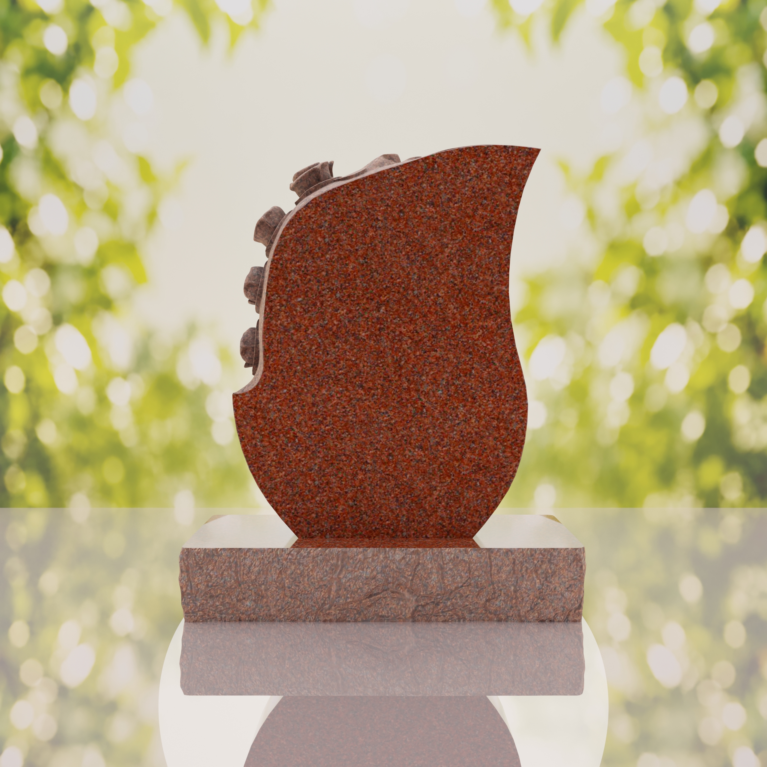 Rose Teardrop Headstone thumbnail 15