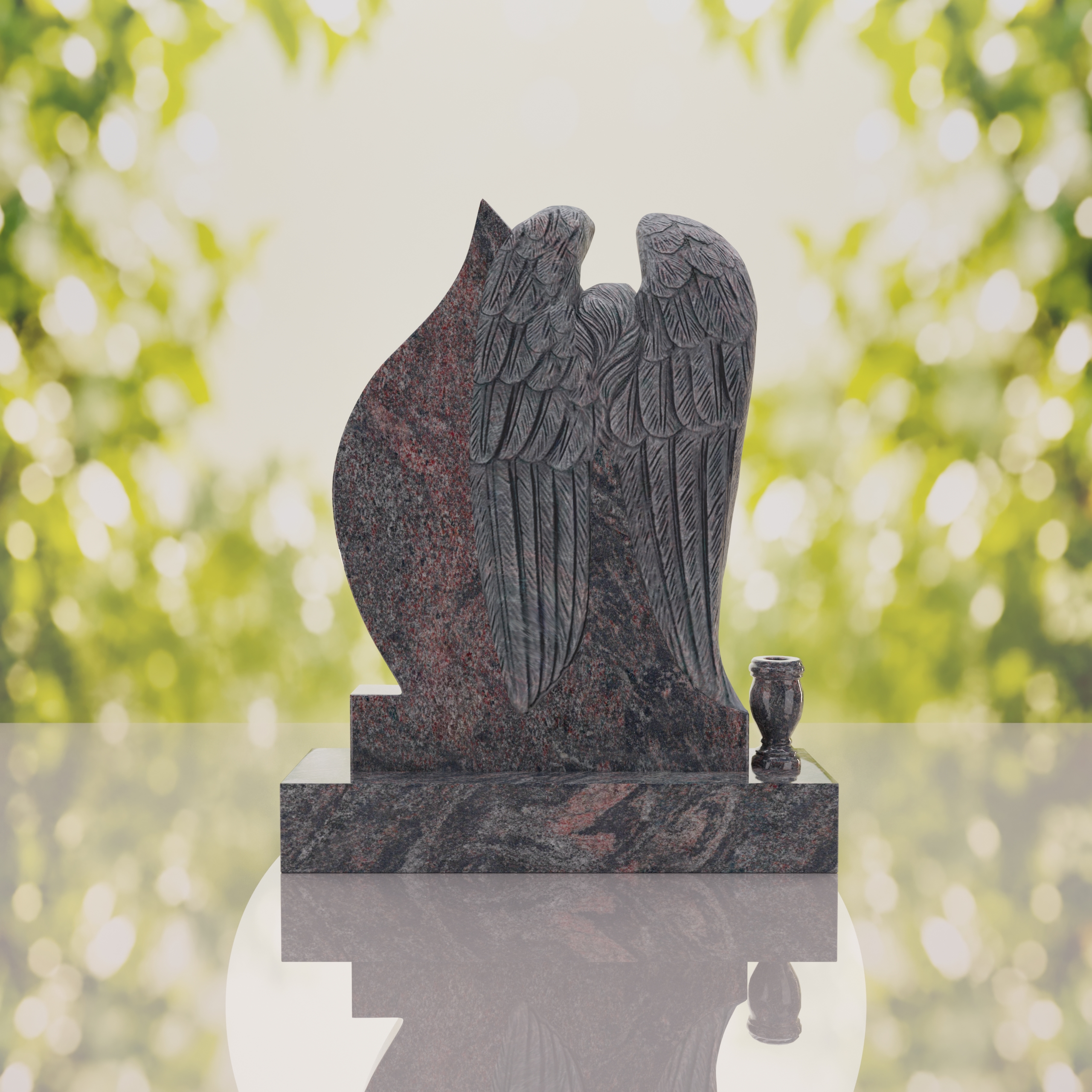 Angel Teardrop Upright Headstone thumbnail 6