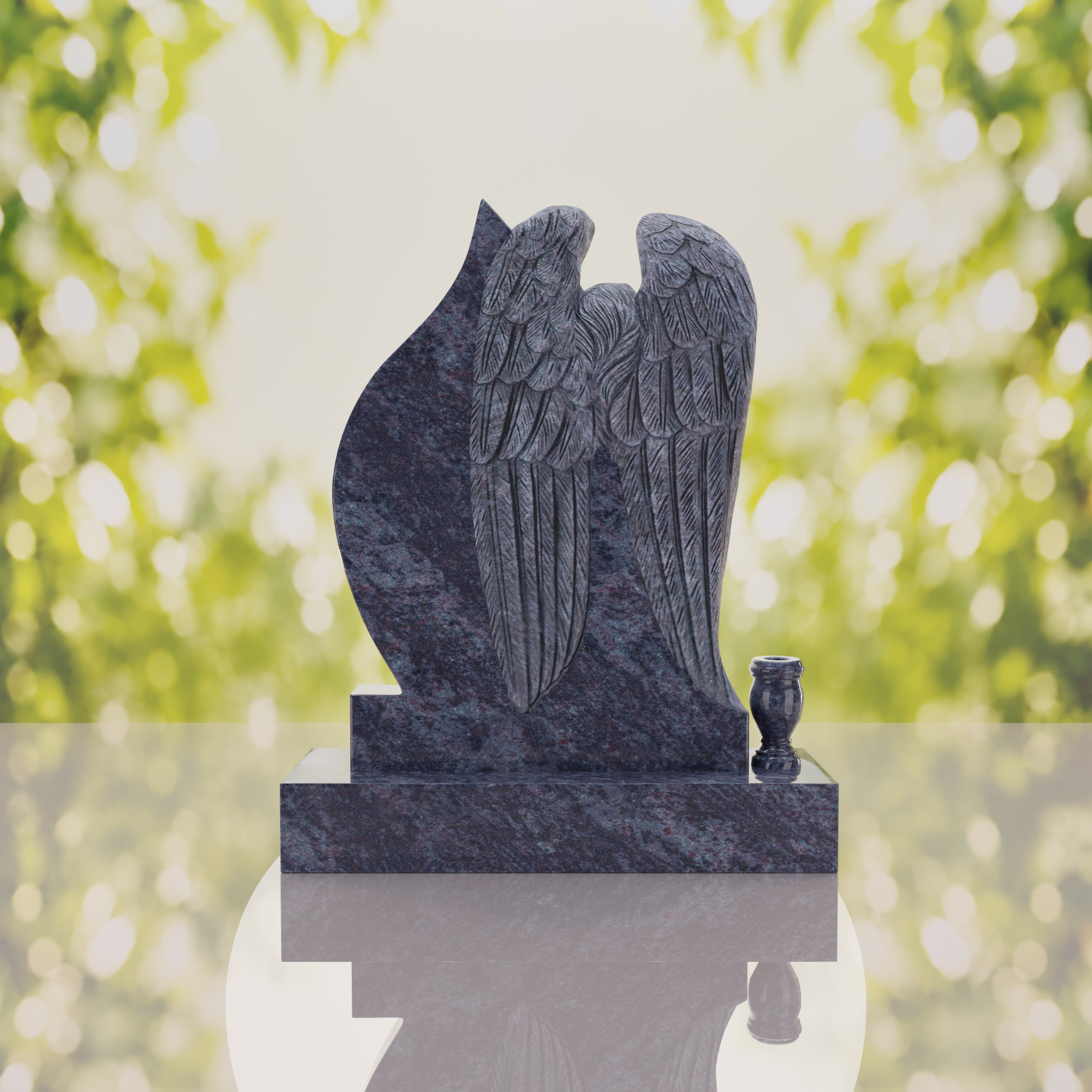 Angel Teardrop Upright Headstone thumbnail 9