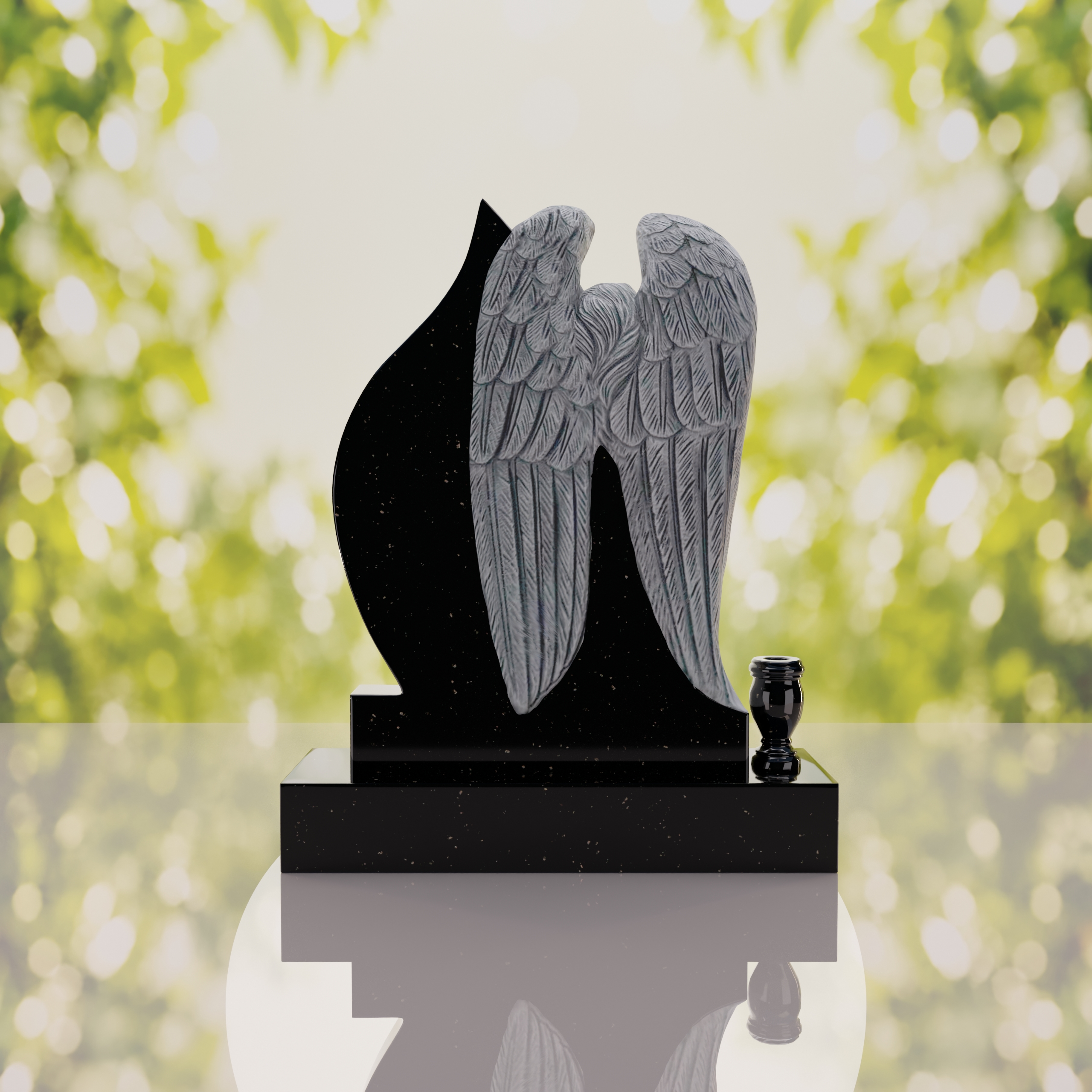 Angel Teardrop Upright Headstone thumbnail 15