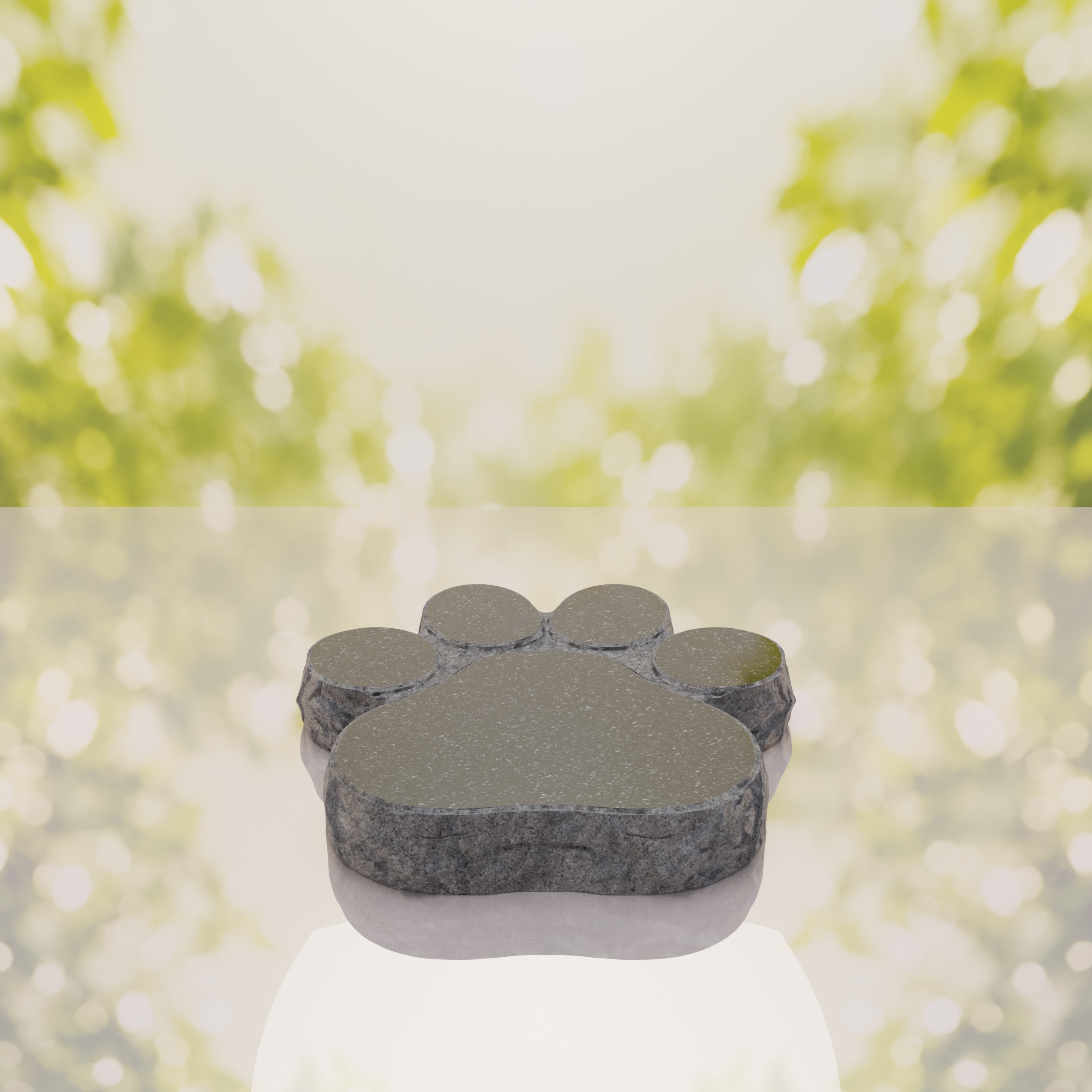 Paw Shape Flat Pet Headstone Marker thumbnail 3