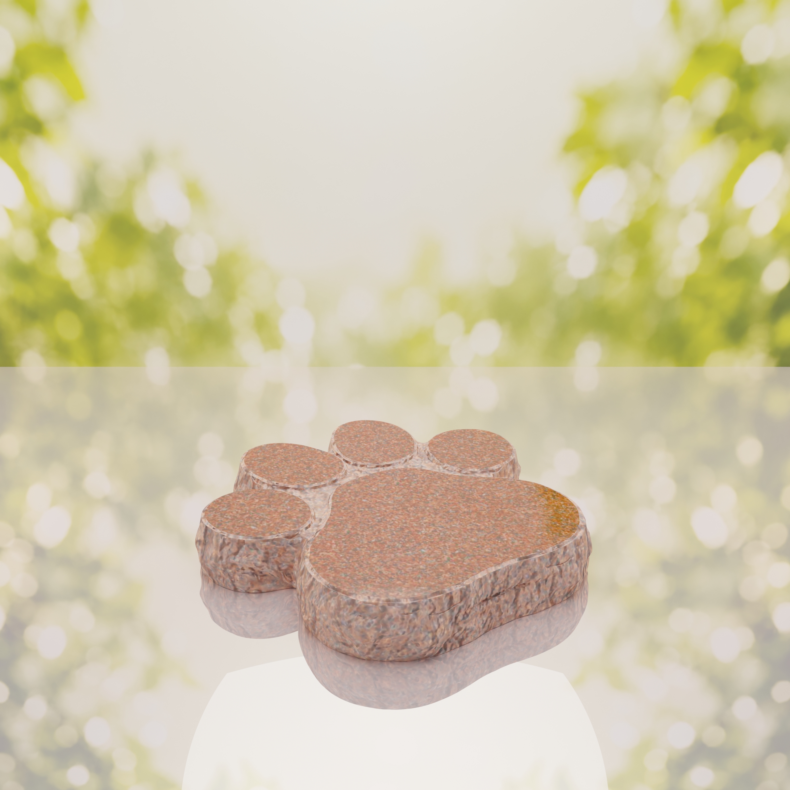 Paw Shape Flat Pet Headstone Marker thumbnail 4