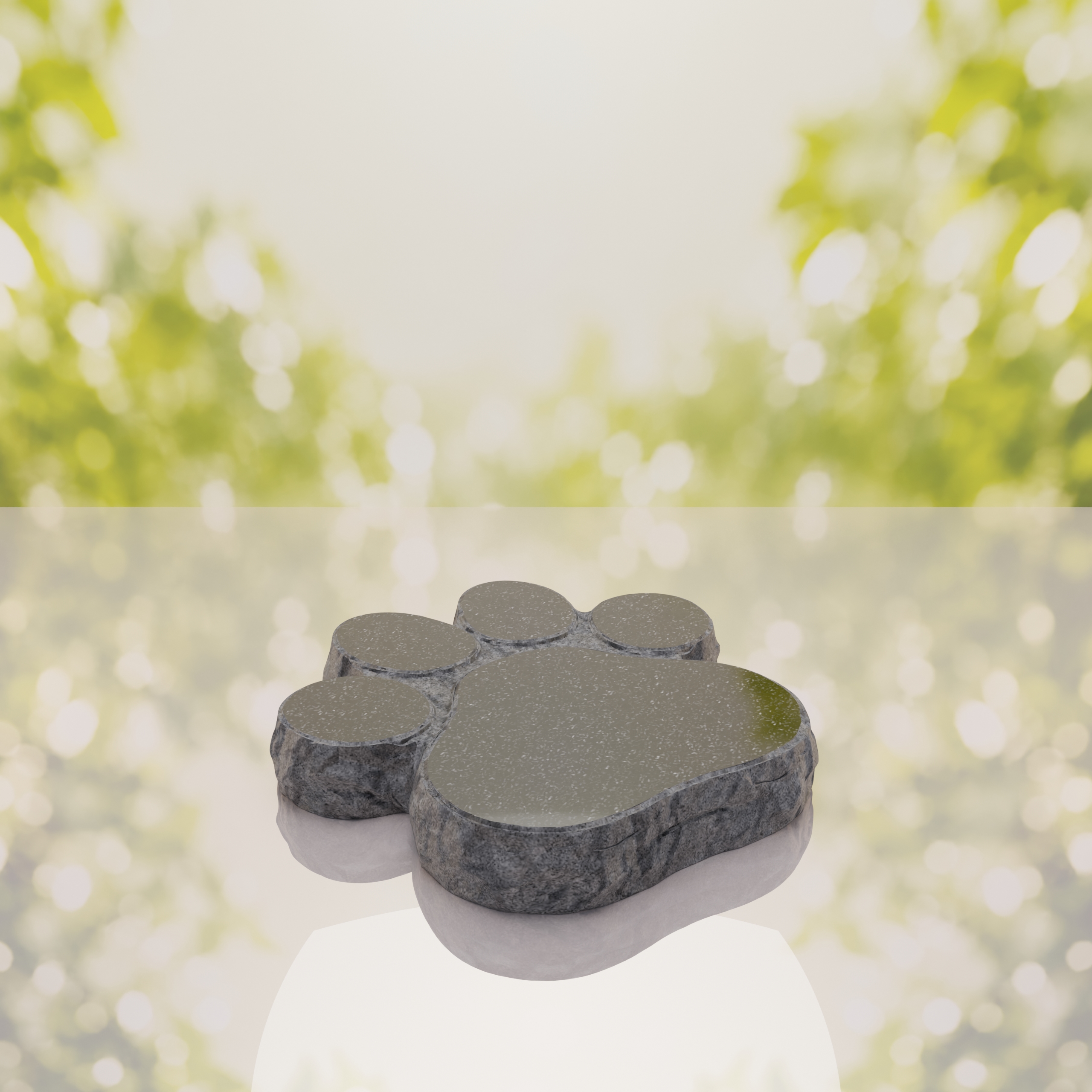 Paw Shape Flat Pet Headstone Marker thumbnail 2