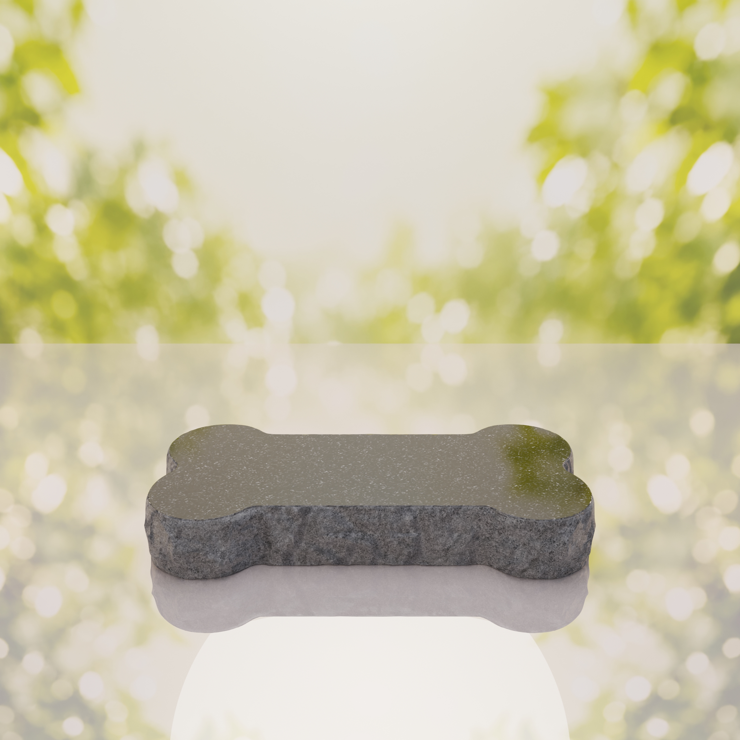 Bone Shape Dog Flat Granite Memorial thumbnail 2