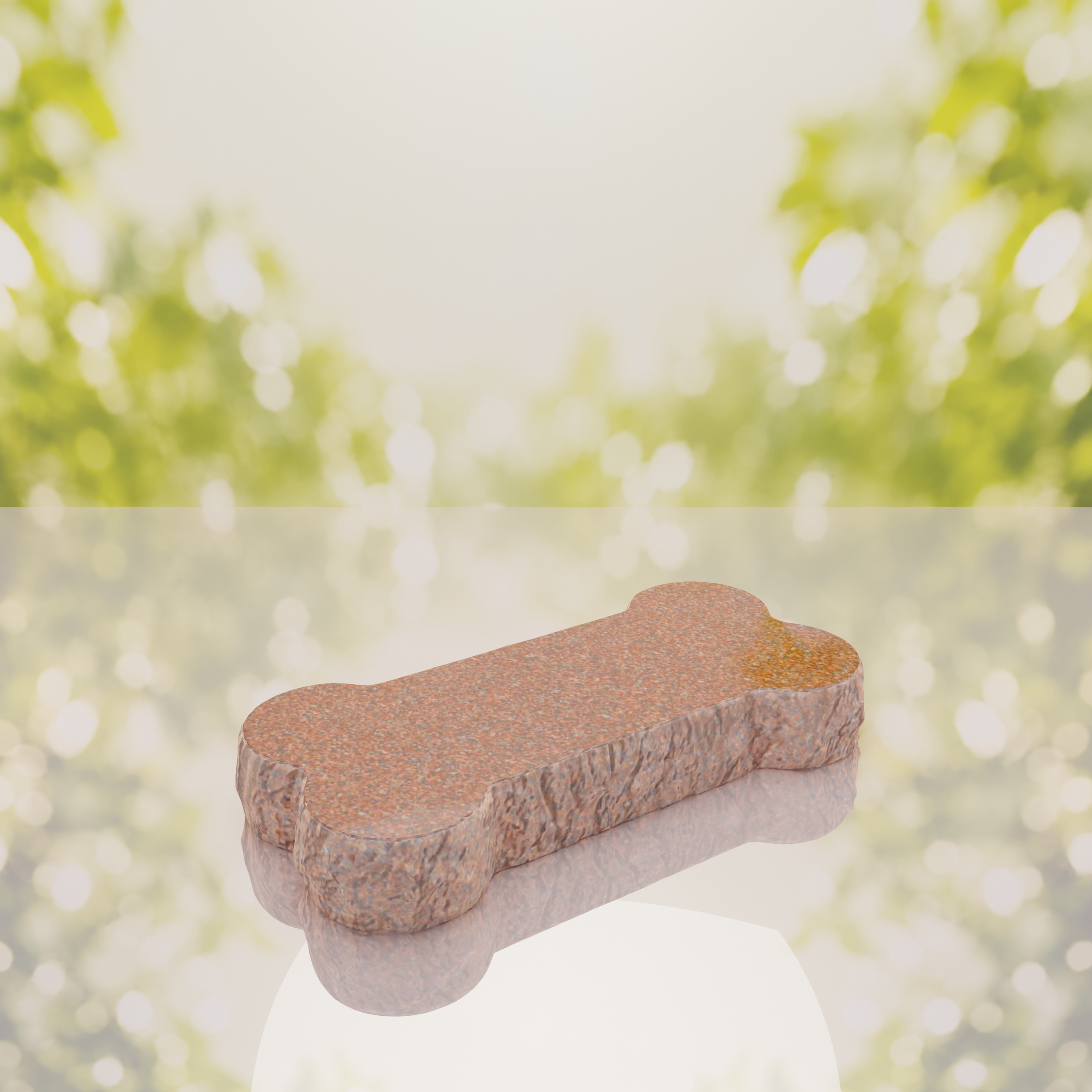 Bone Shape Dog Flat Granite Memorial thumbnail 3