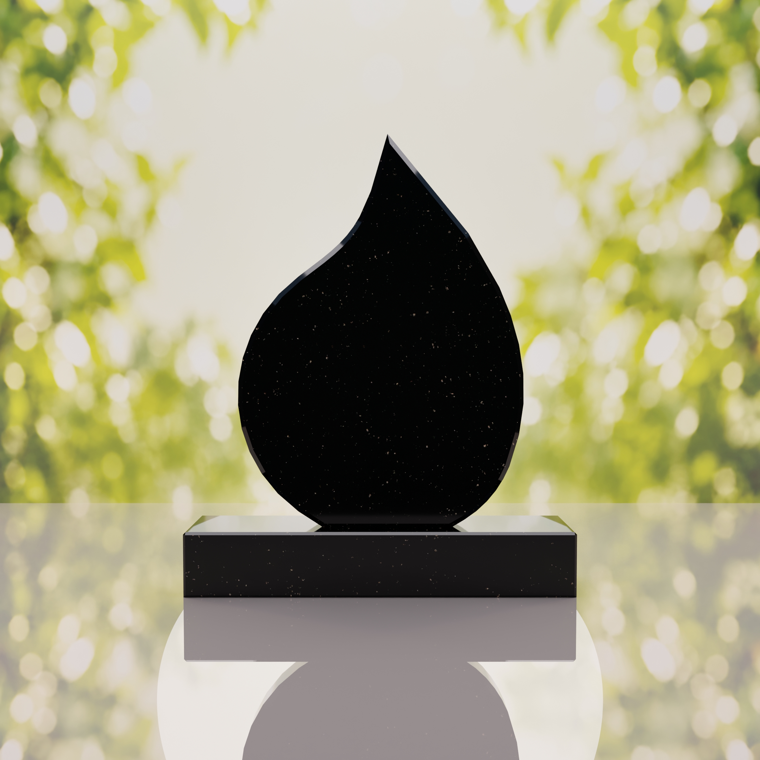 Teardrop Shape Granite Headstone thumbnail 11