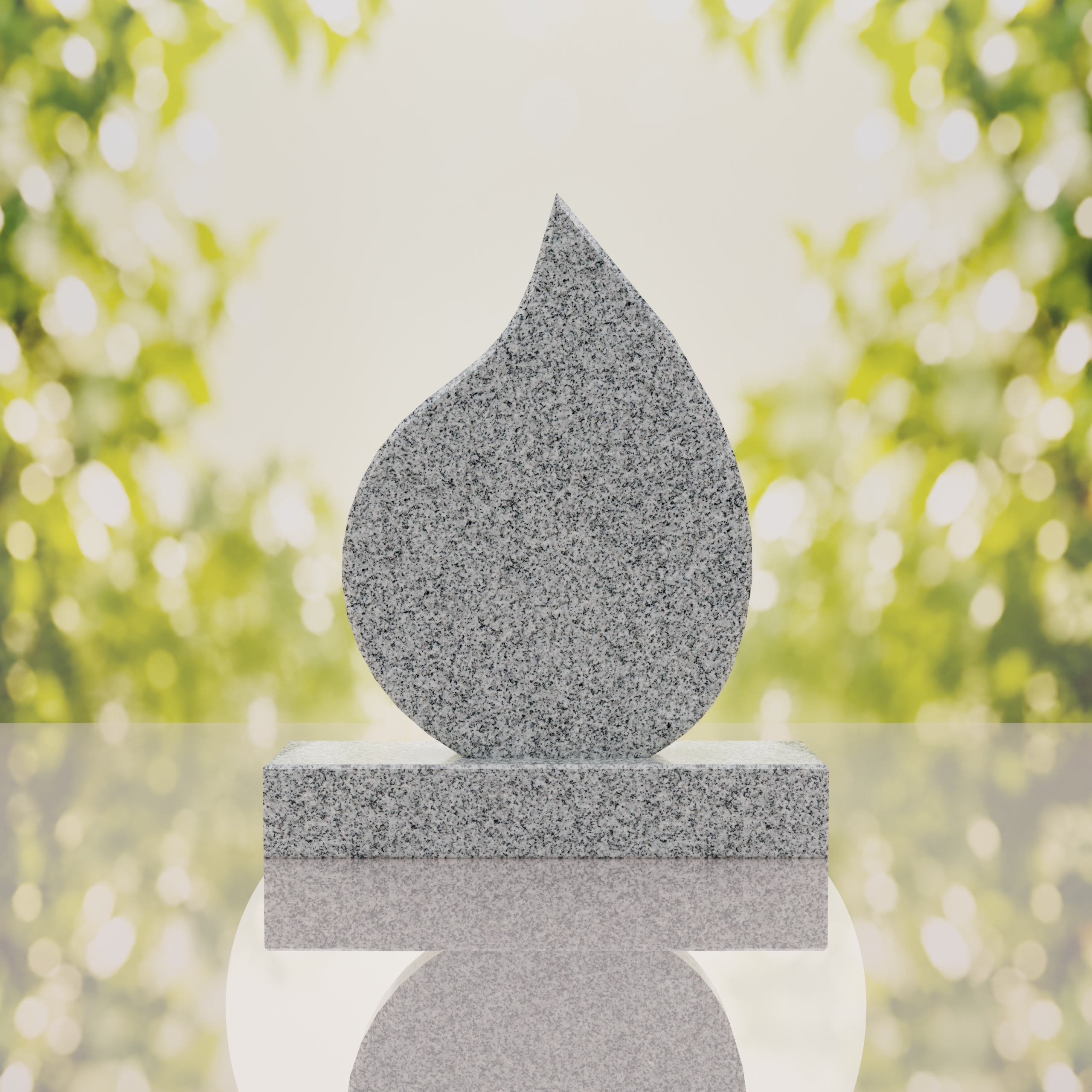 Teardrop Shape Granite Headstone thumbnail 5
