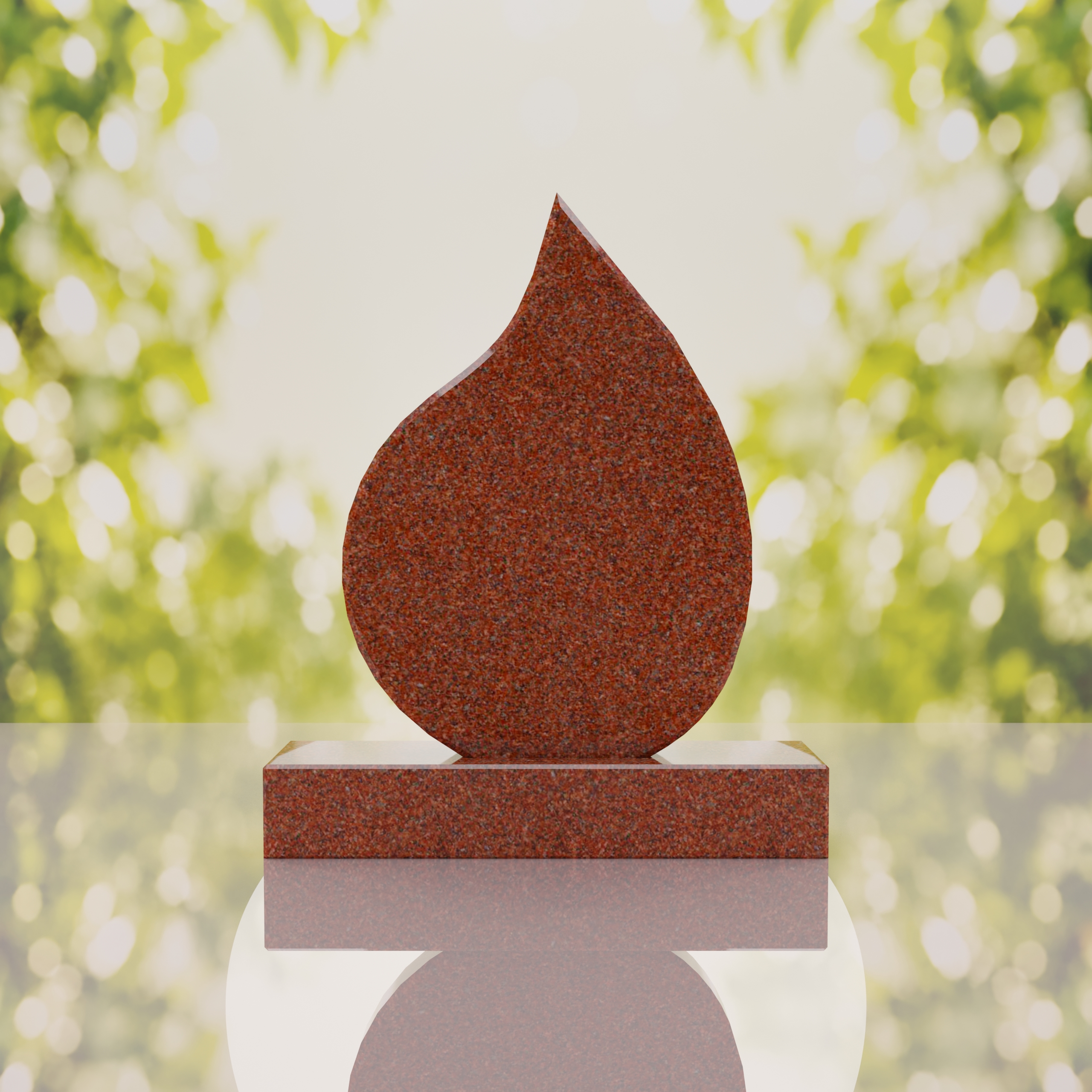 Teardrop Shape Granite Headstone thumbnail 2