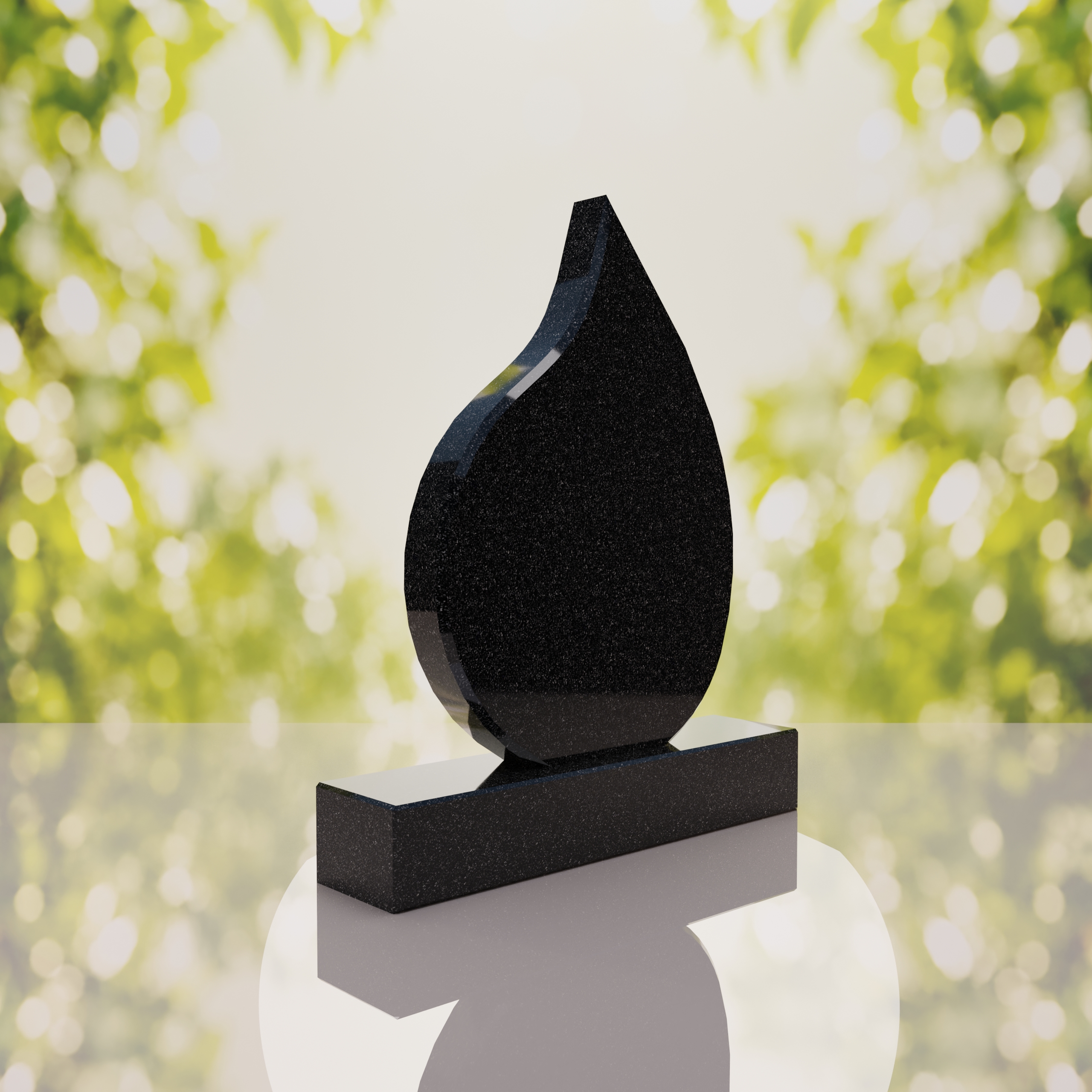 Teardrop Shape Granite Headstone thumbnail 7