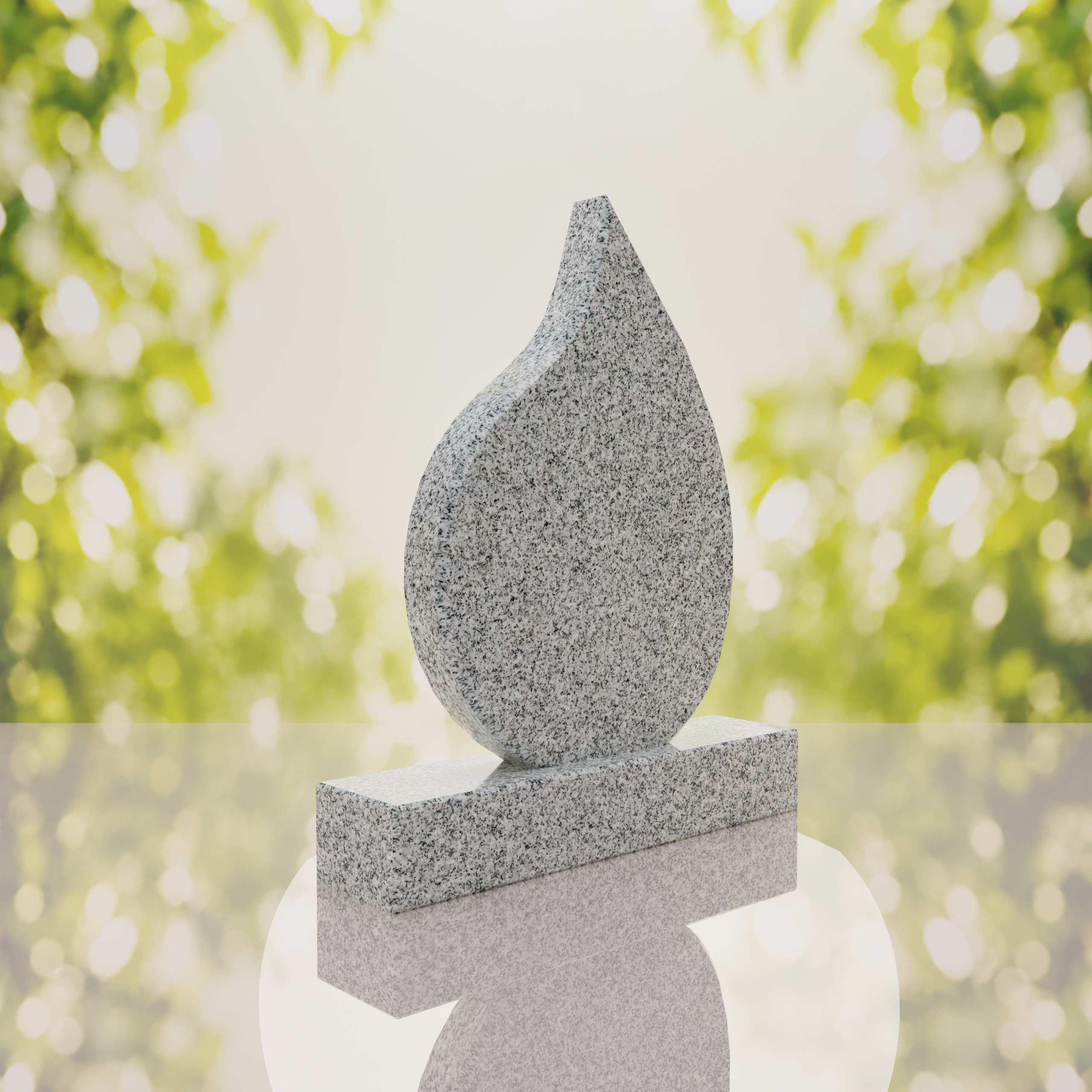 Teardrop Shape Granite Headstone thumbnail 4