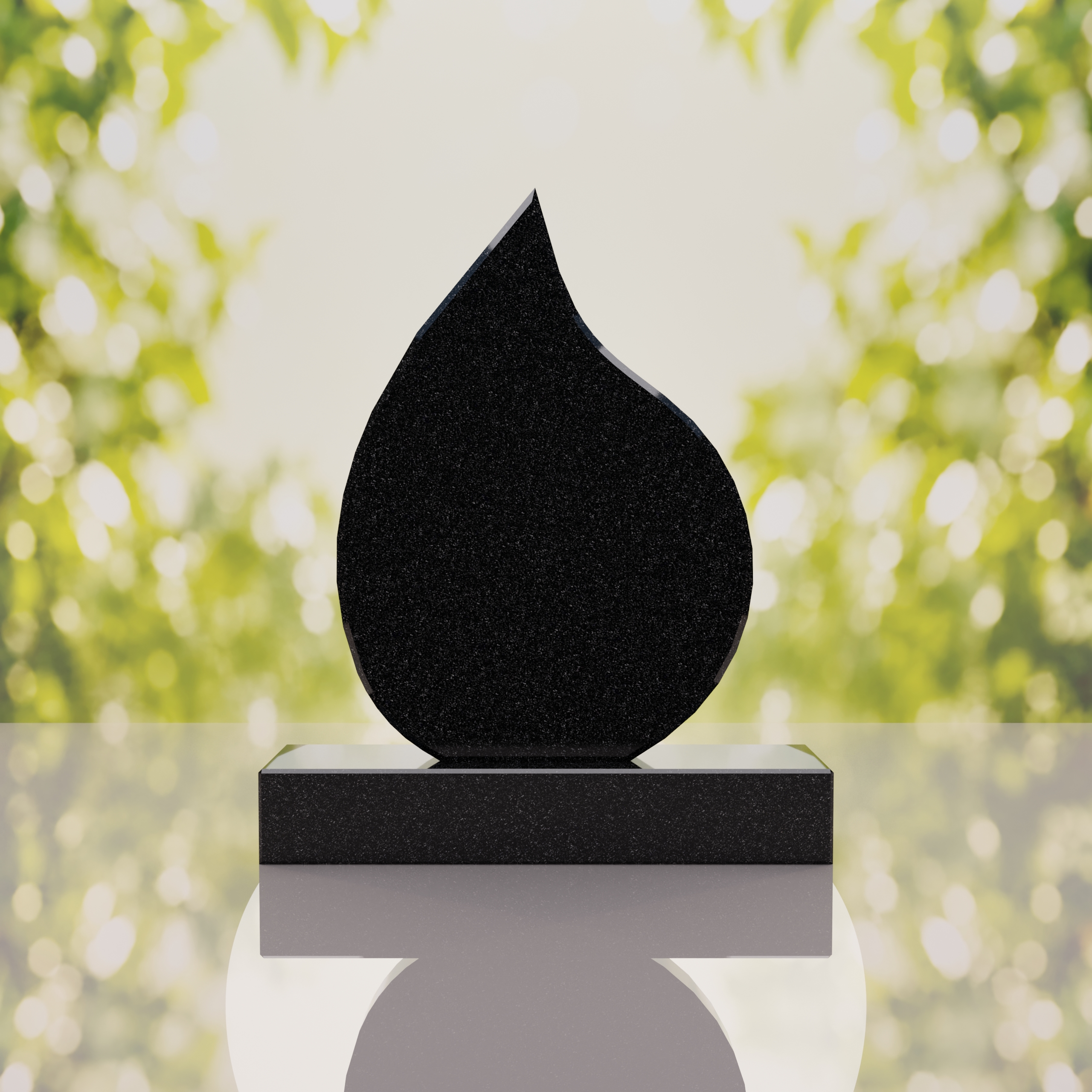 Teardrop Shape Granite Headstone thumbnail 9
