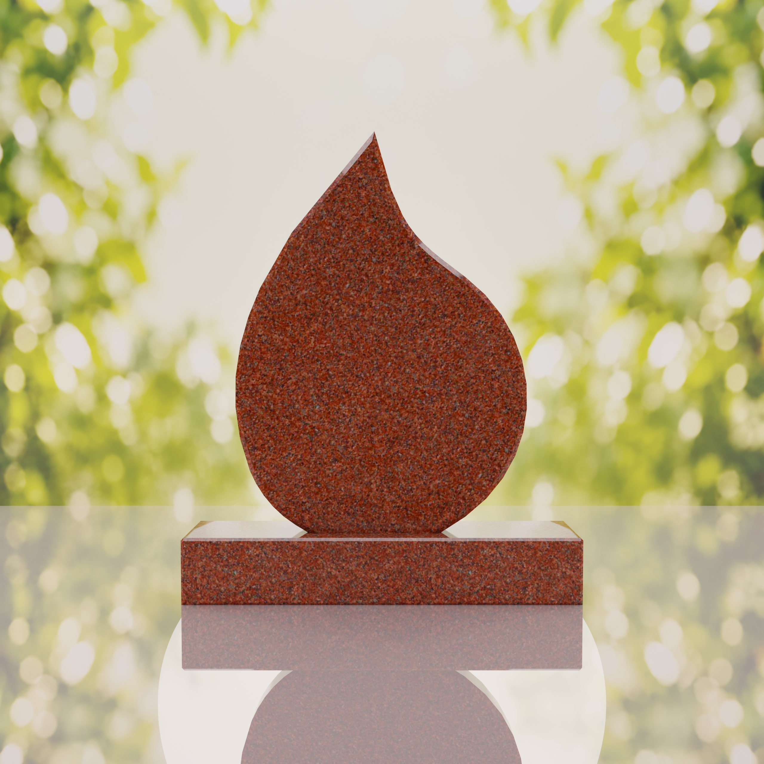 Teardrop Shape Granite Headstone thumbnail 3