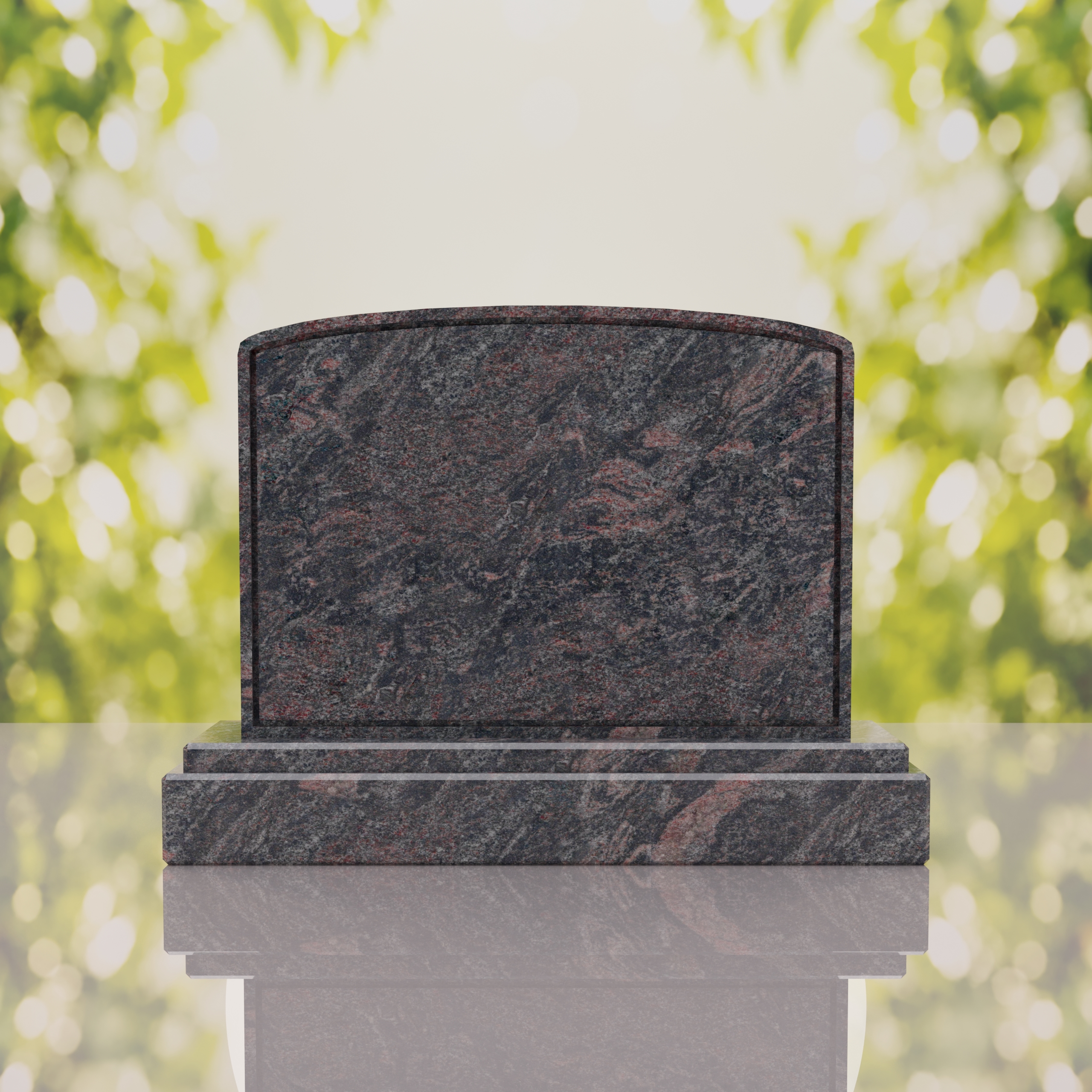 Companion Arched Top Granite Headstone thumbnail 8