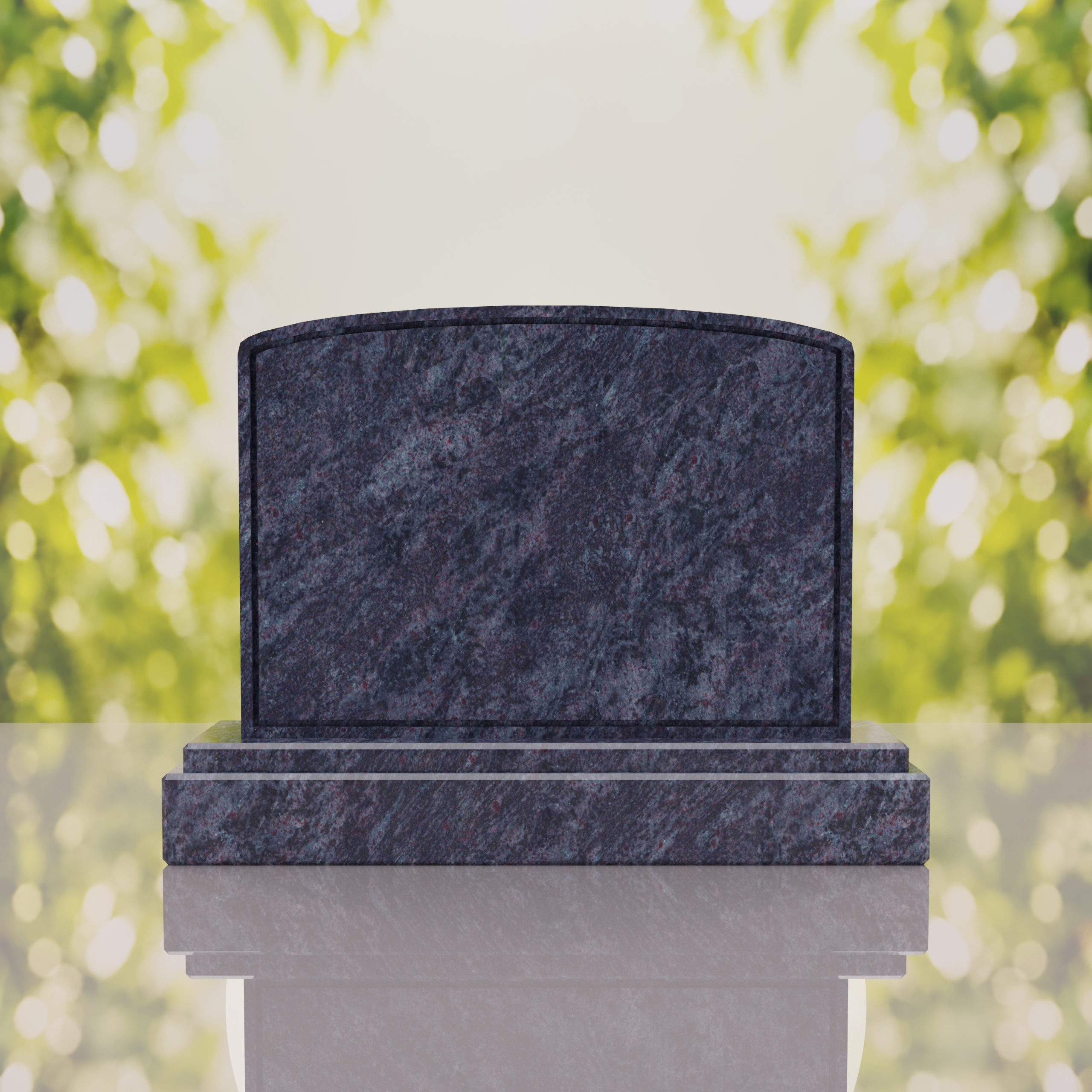 Companion Arched Top Granite Headstone thumbnail 11