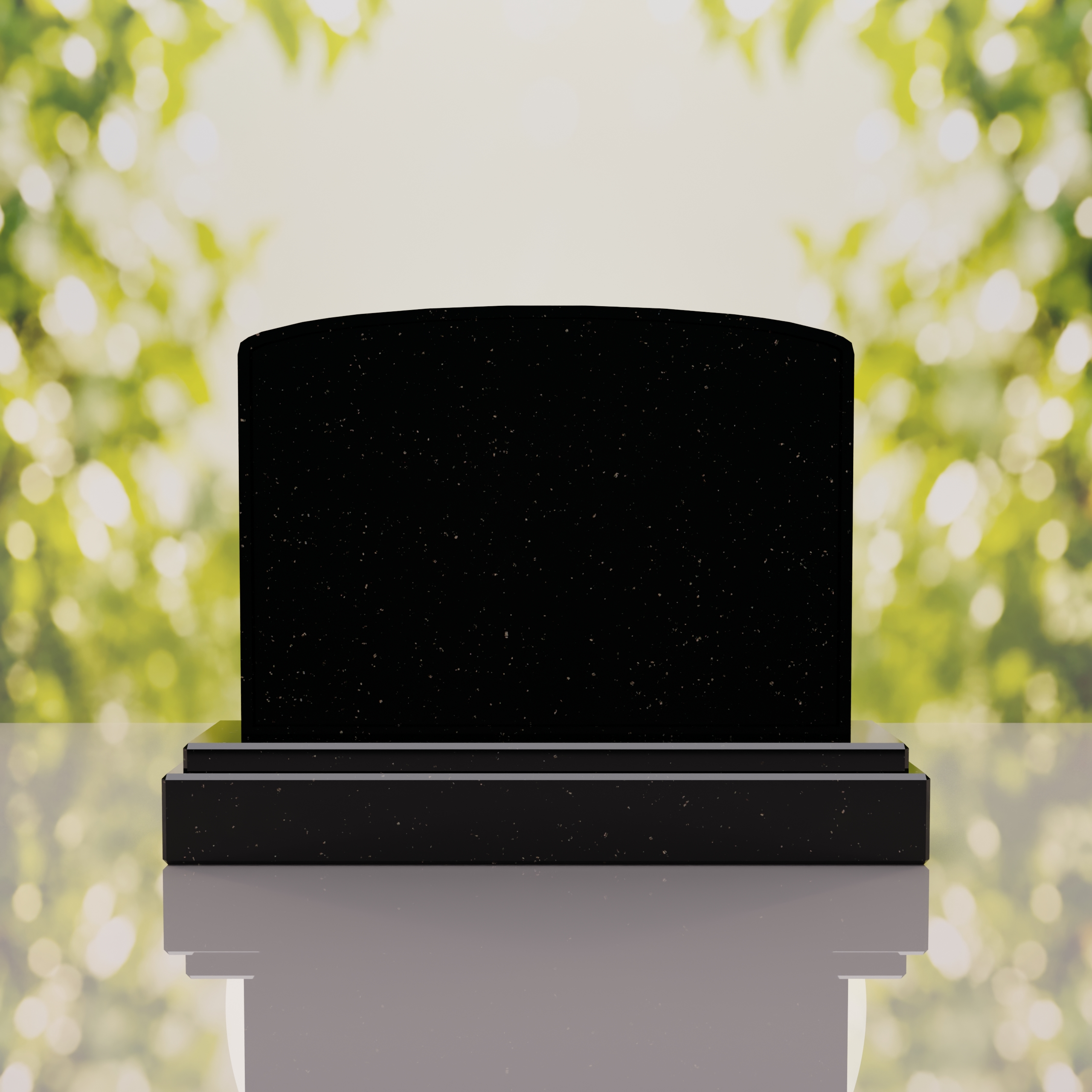 Companion Arched Top Granite Headstone thumbnail 2