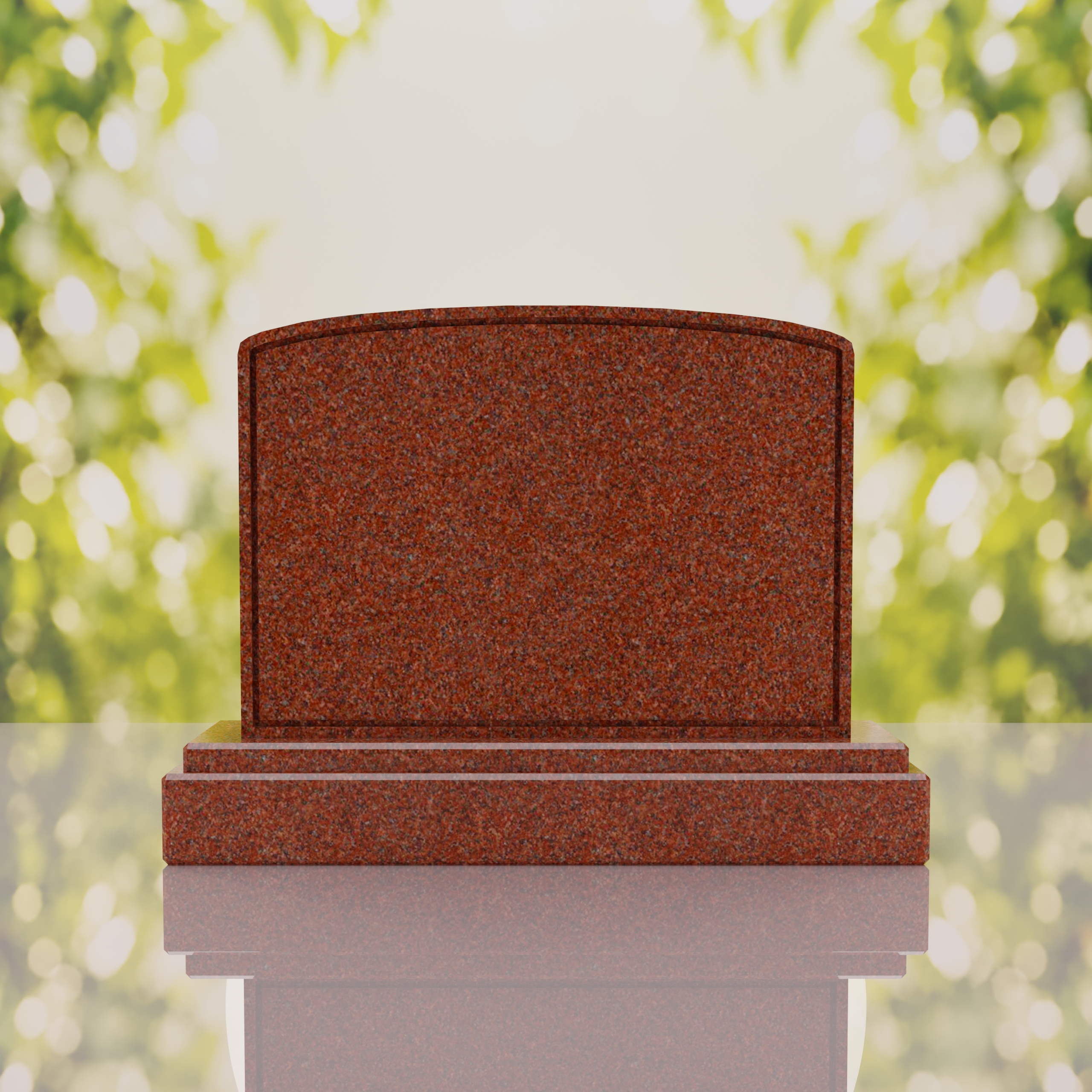 Companion Arched Top Granite Headstone thumbnail 5