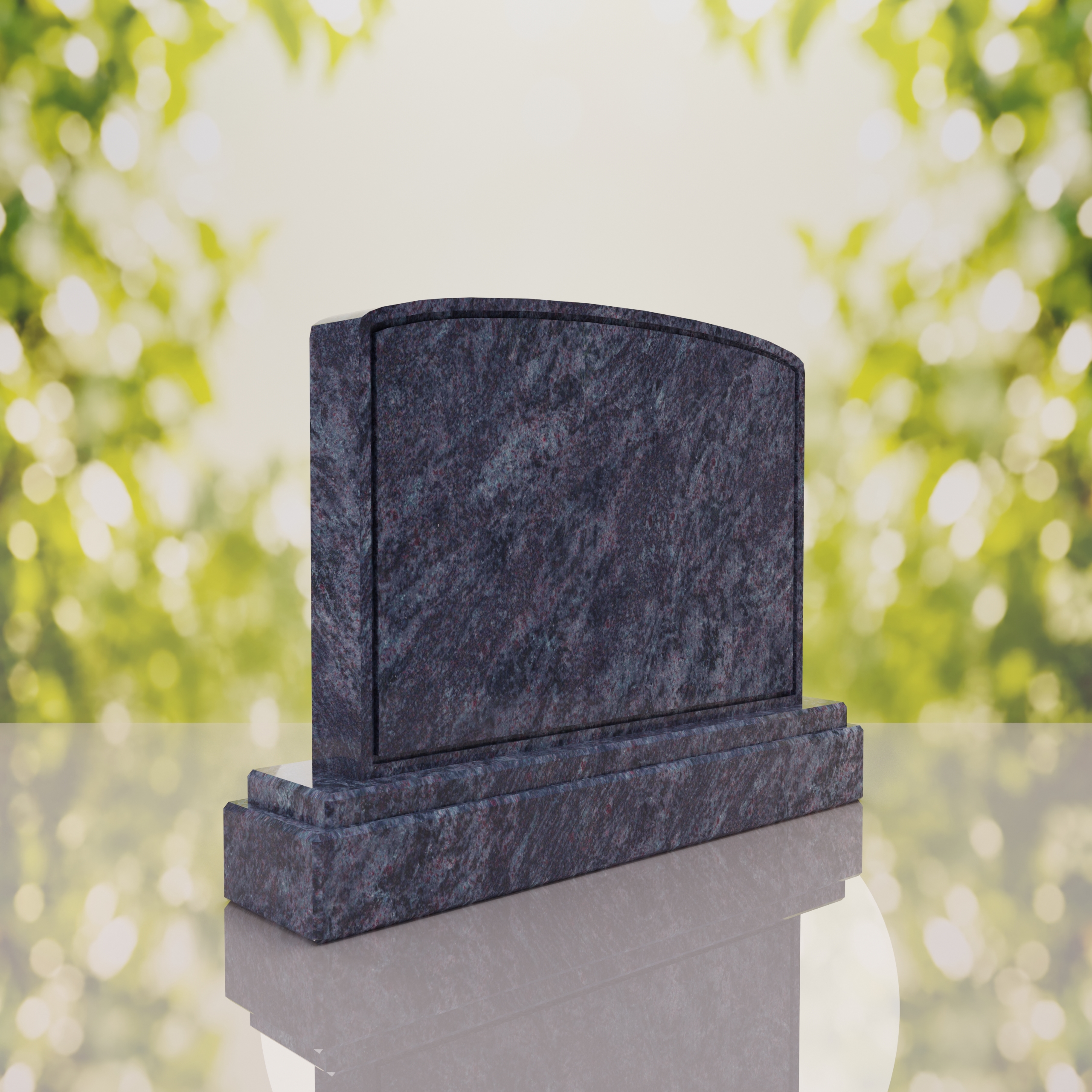Companion Arched Top Granite Headstone thumbnail 10
