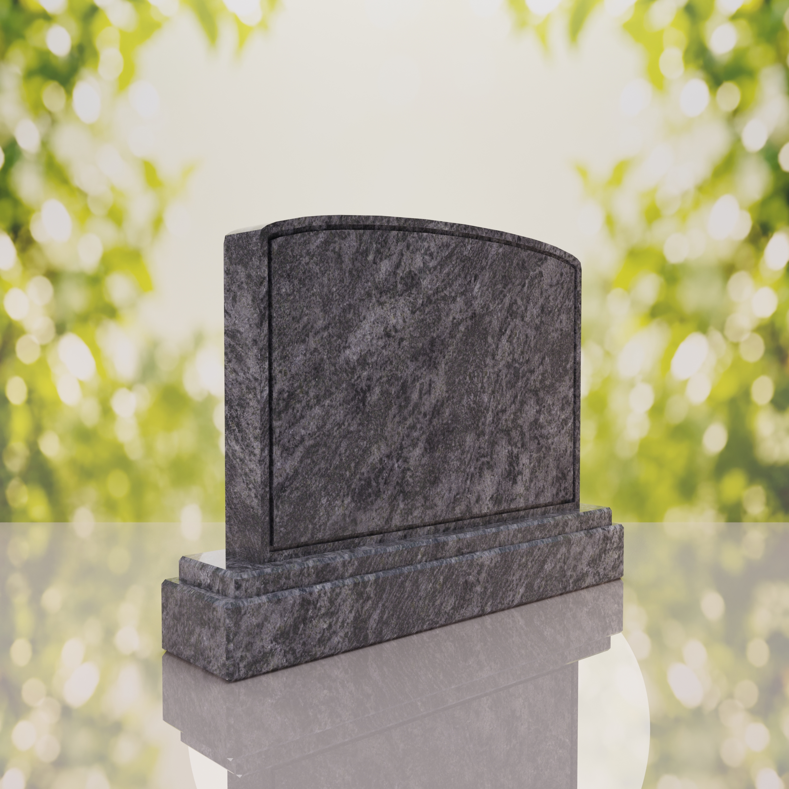 Companion Arched Top Granite Headstone thumbnail 13