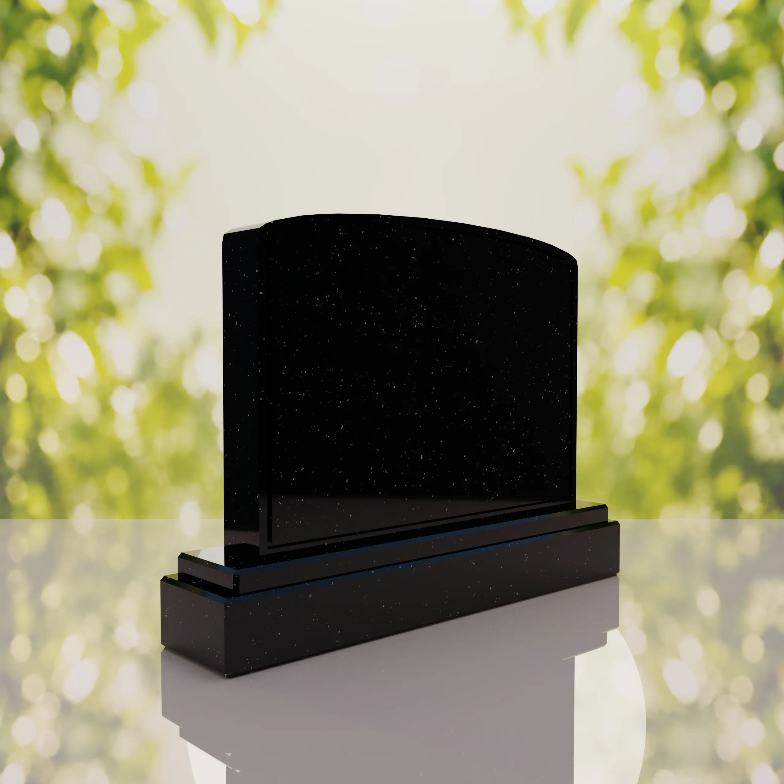 Companion Arched Top Granite Headstone