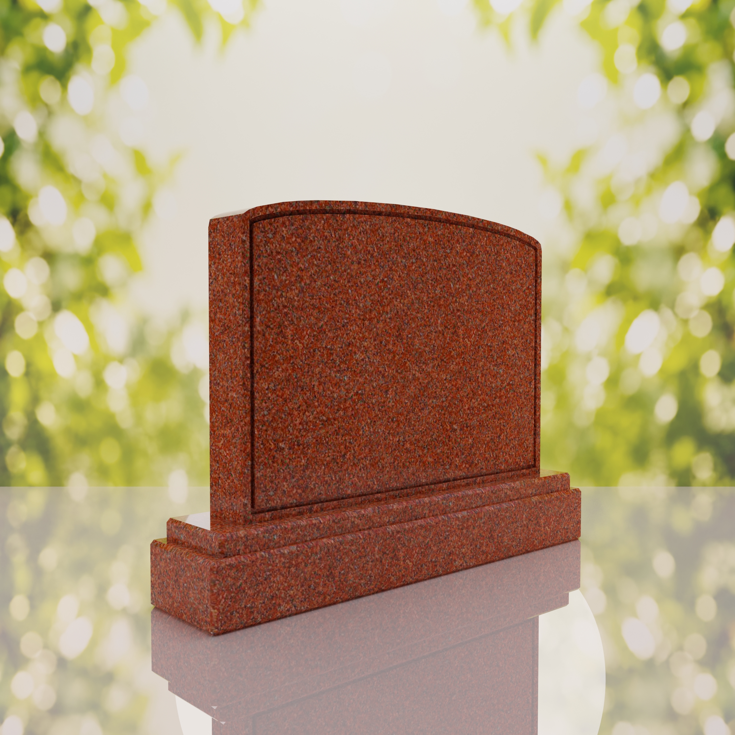 Companion Arched Top Granite Headstone thumbnail 4