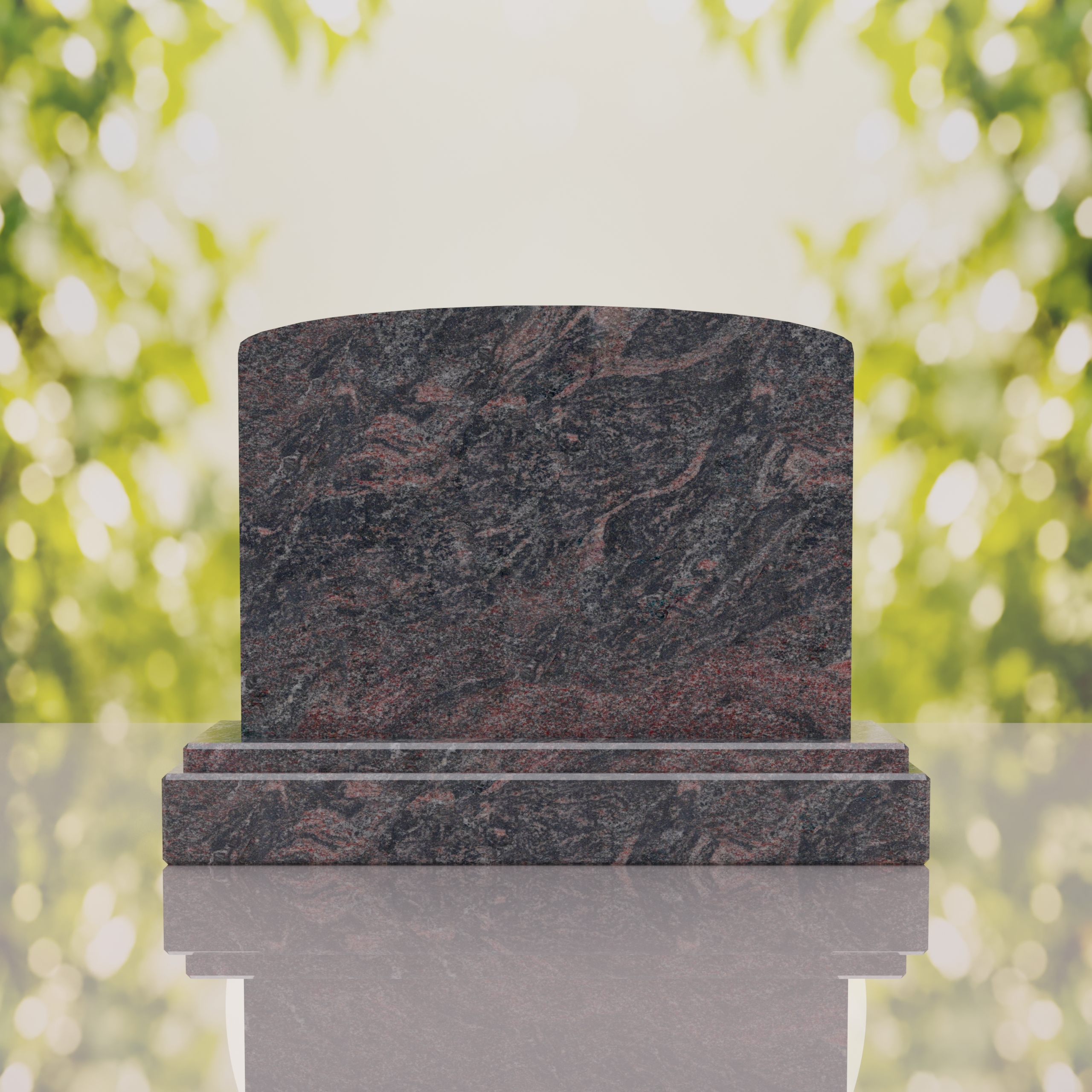 Companion Arched Top Granite Headstone thumbnail 9
