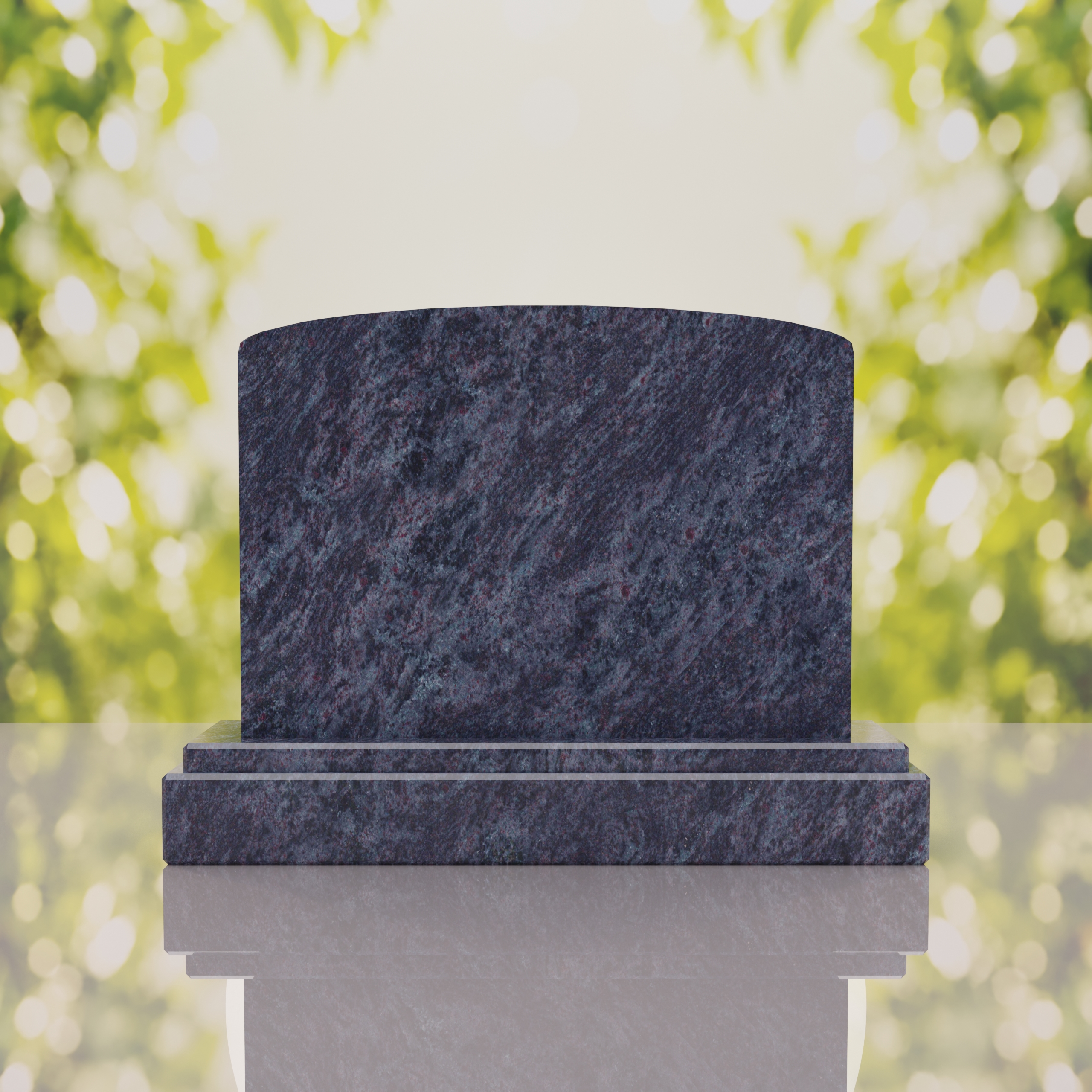 Companion Arched Top Granite Headstone thumbnail 12