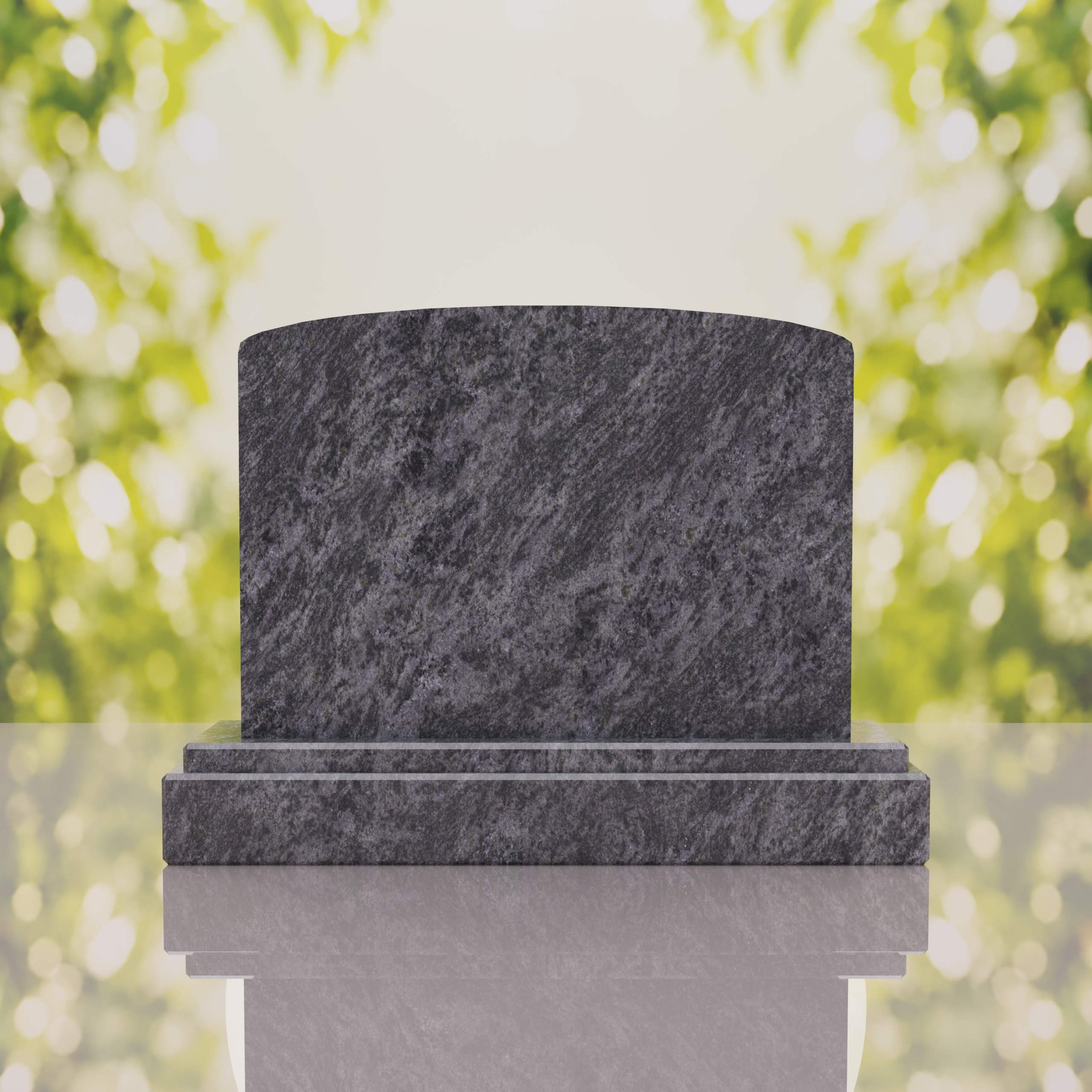 Companion Arched Top Granite Headstone thumbnail 15