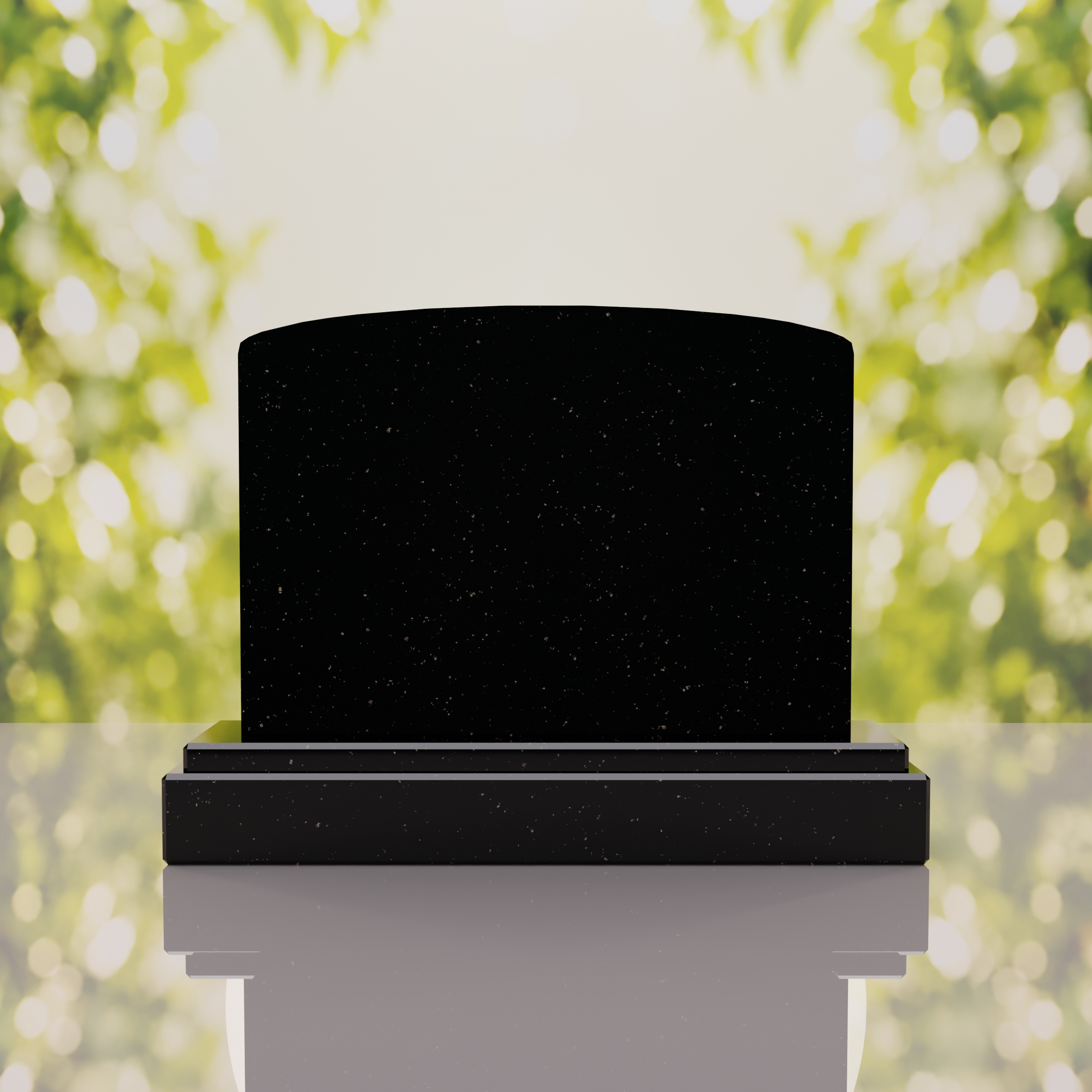 Companion Arched Top Granite Headstone thumbnail 3