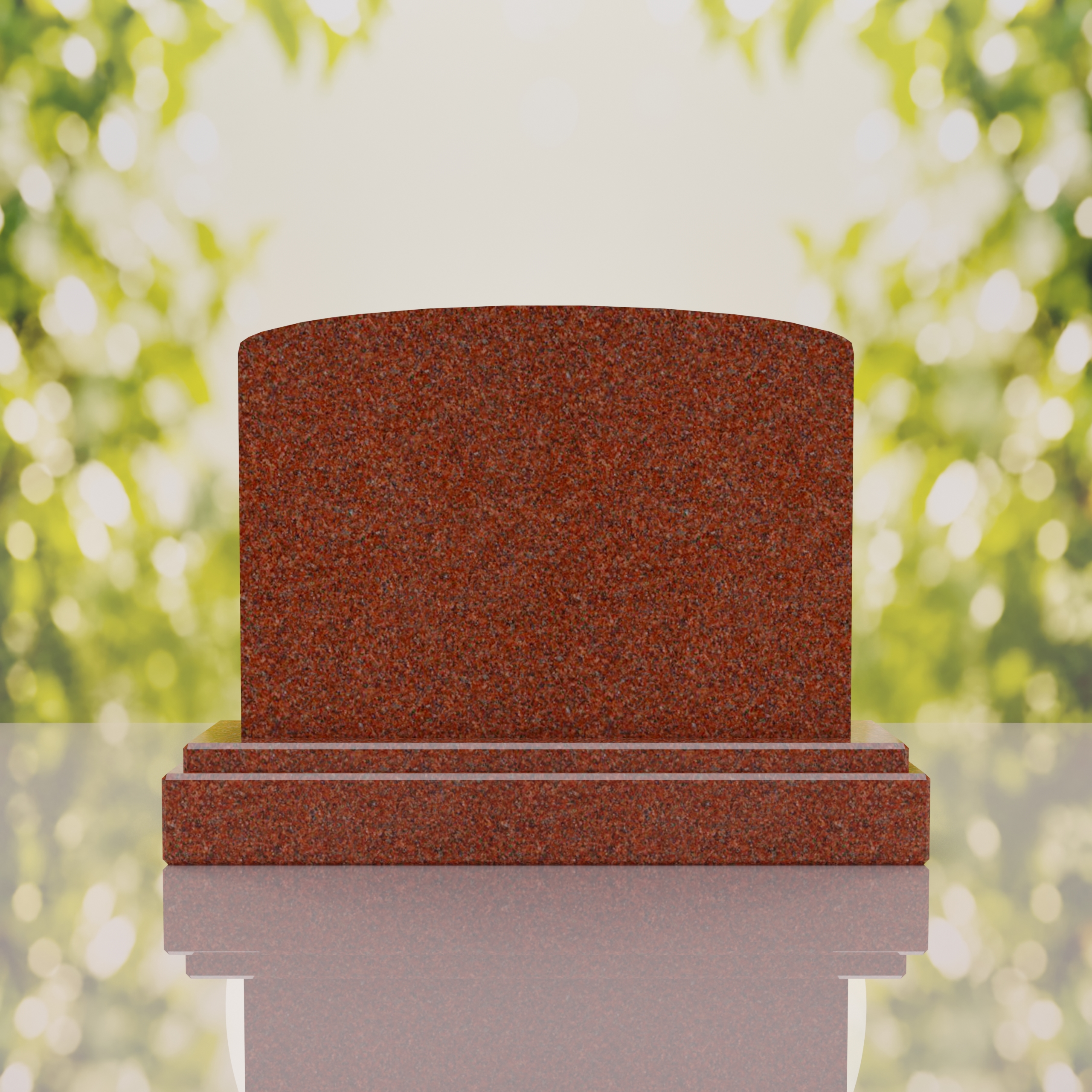 Companion Arched Top Granite Headstone thumbnail 6