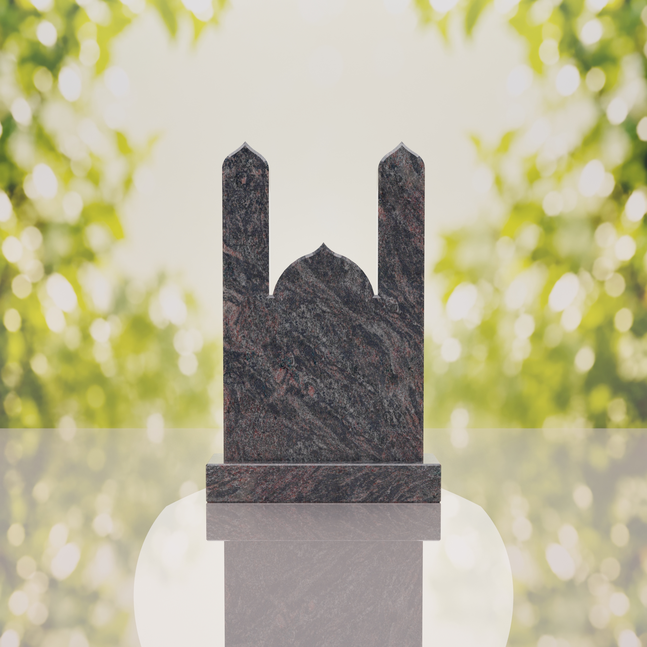 Islamic Minaret Companion Granite Headstone thumbnail 5