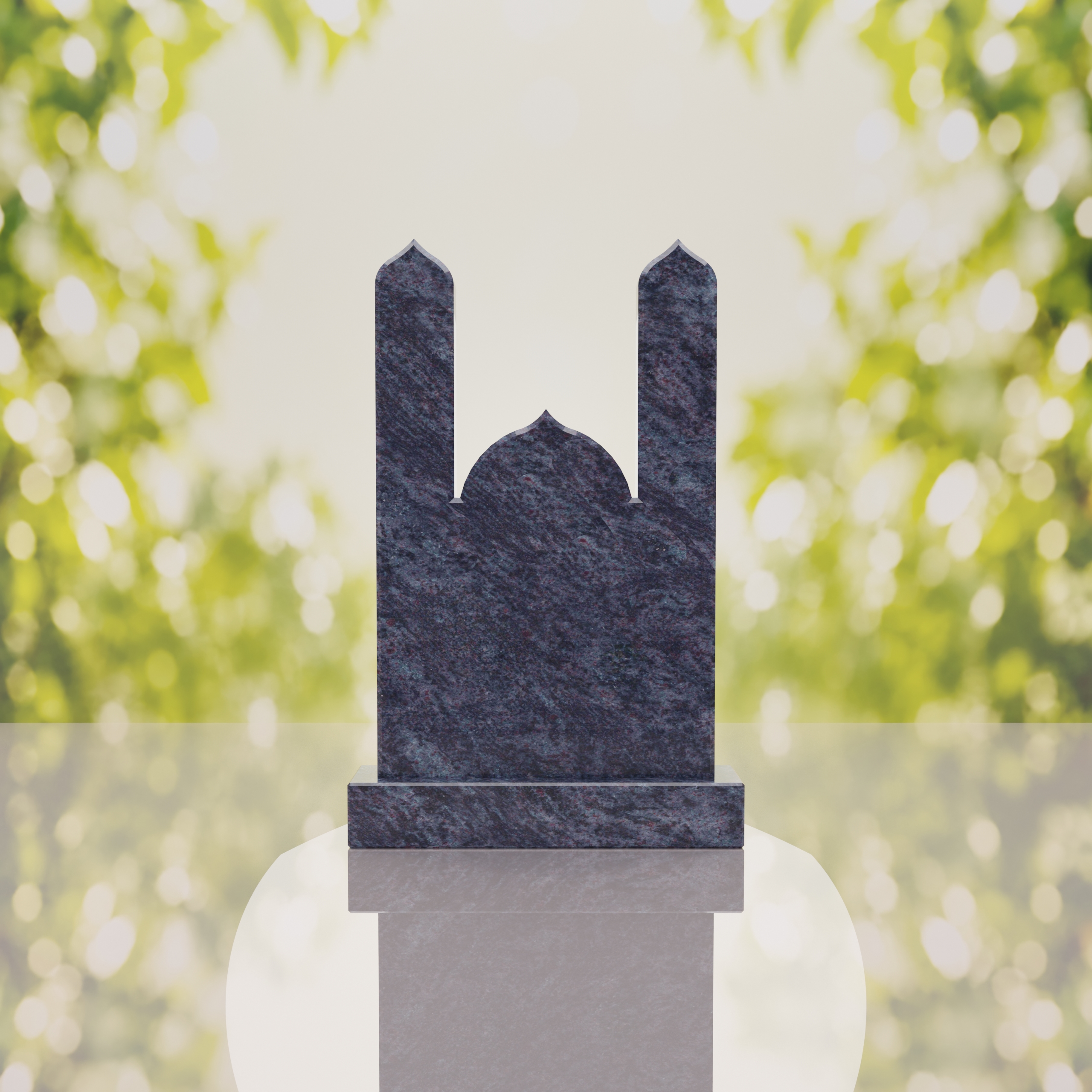 Islamic Minaret Companion Granite Headstone thumbnail 8