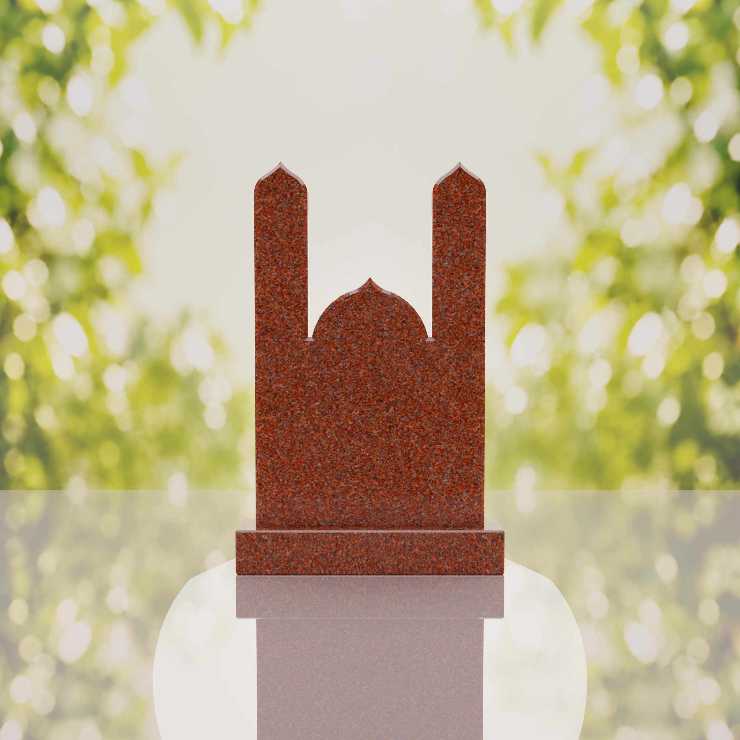 Islamic Minaret Companion Granite Headstone thumbnail 2