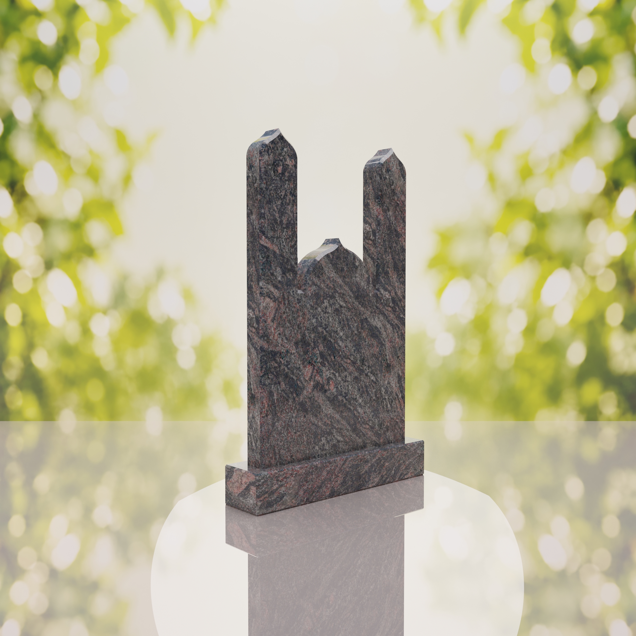 Islamic Minaret Companion Granite Headstone thumbnail 4
