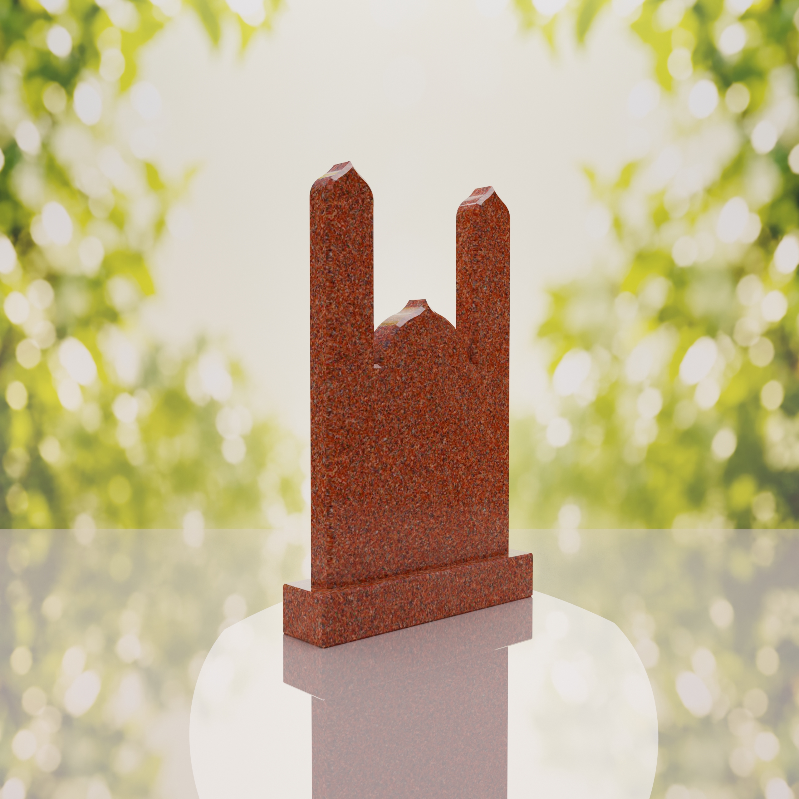 Islamic Minaret Companion Granite Headstone