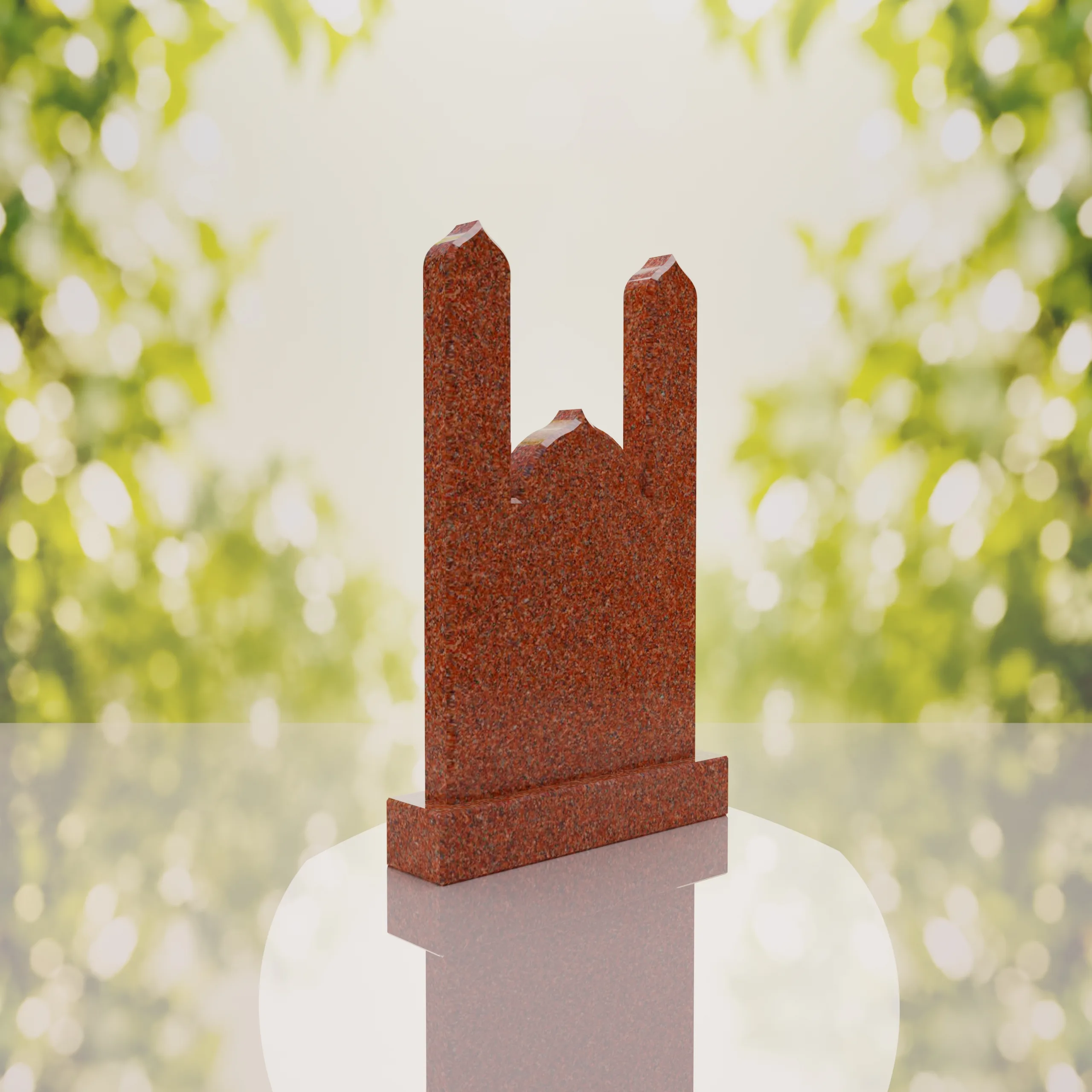 Islamic Minaret Companion Granite Headstone