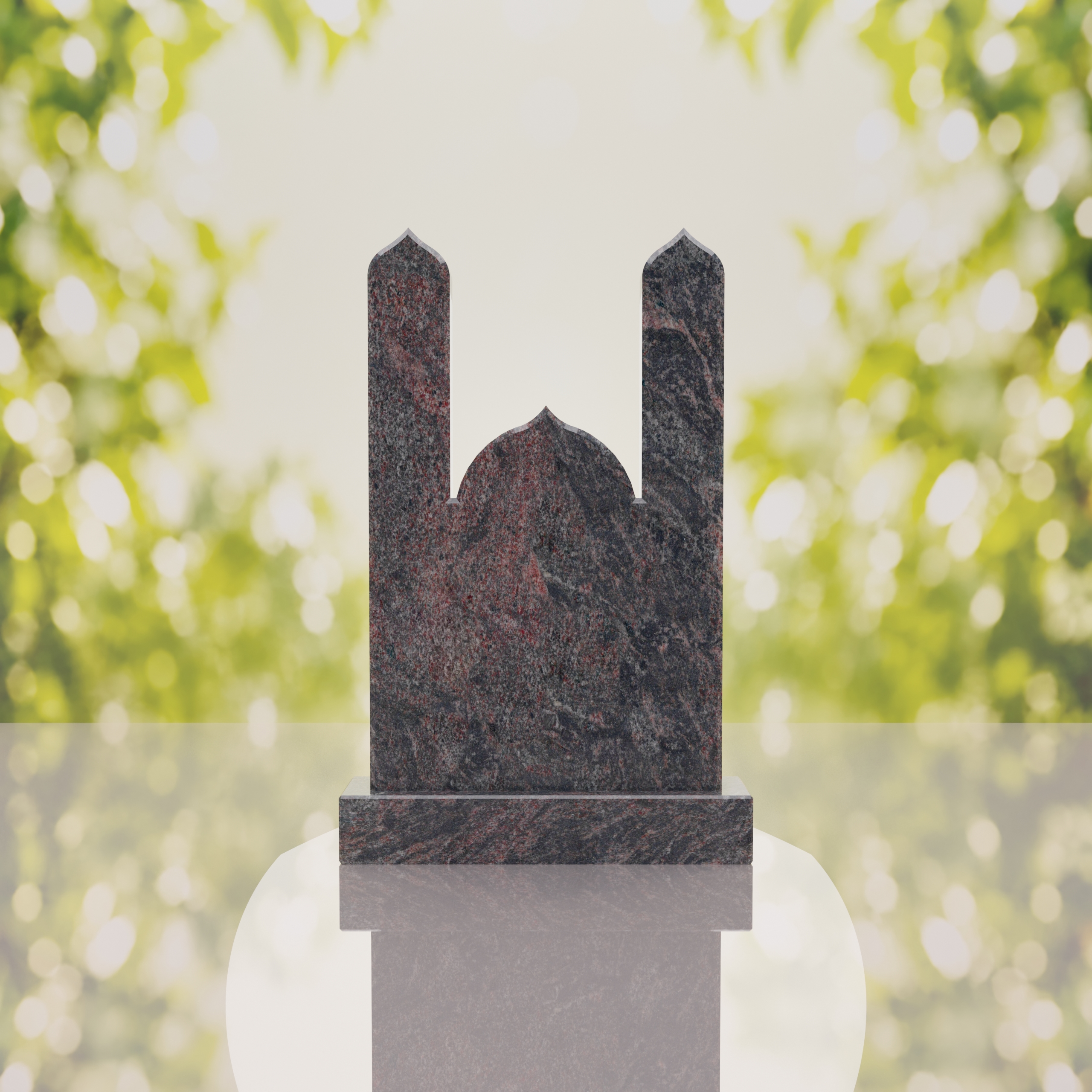 Islamic Minaret Companion Granite Headstone thumbnail 6