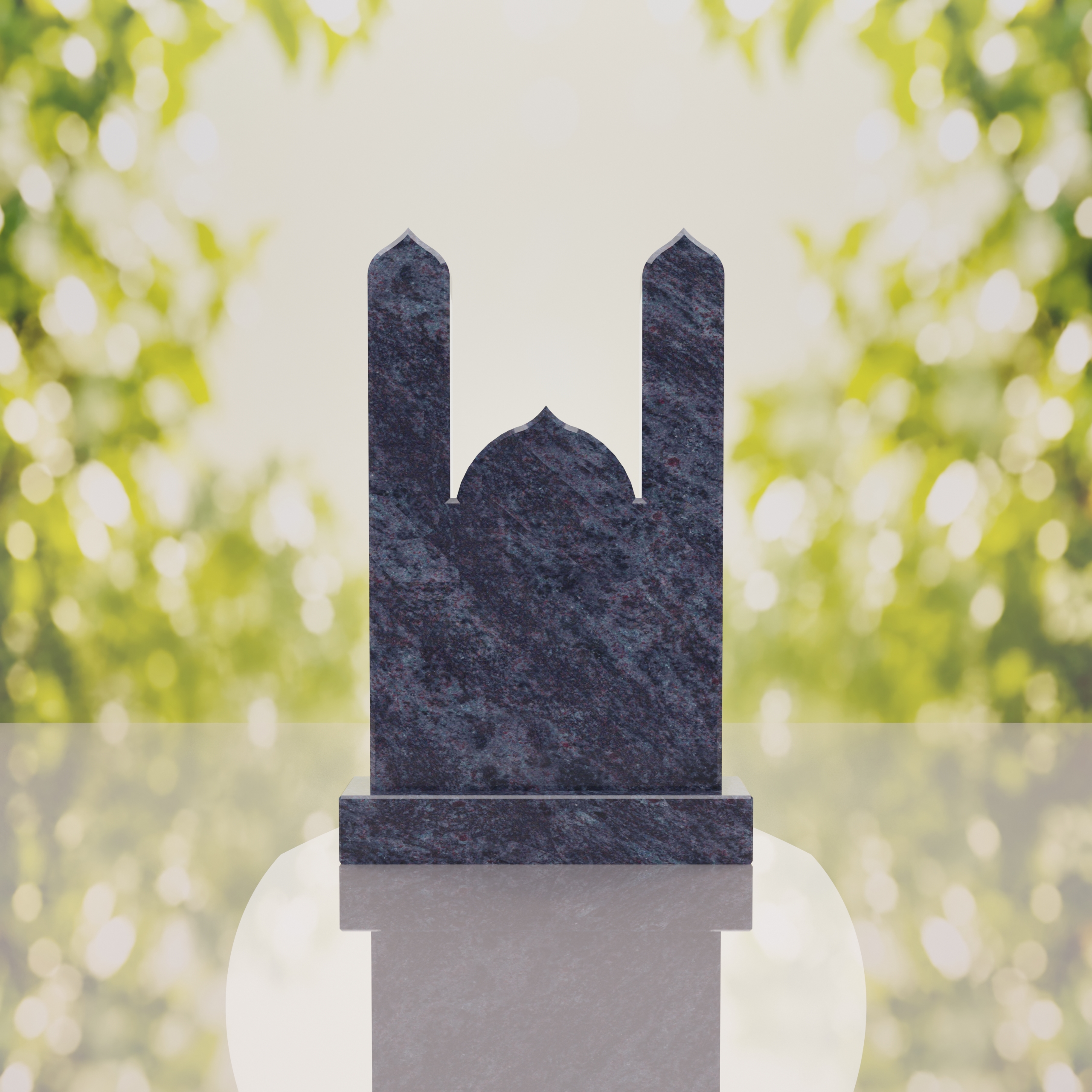 Islamic Minaret Companion Granite Headstone thumbnail 9