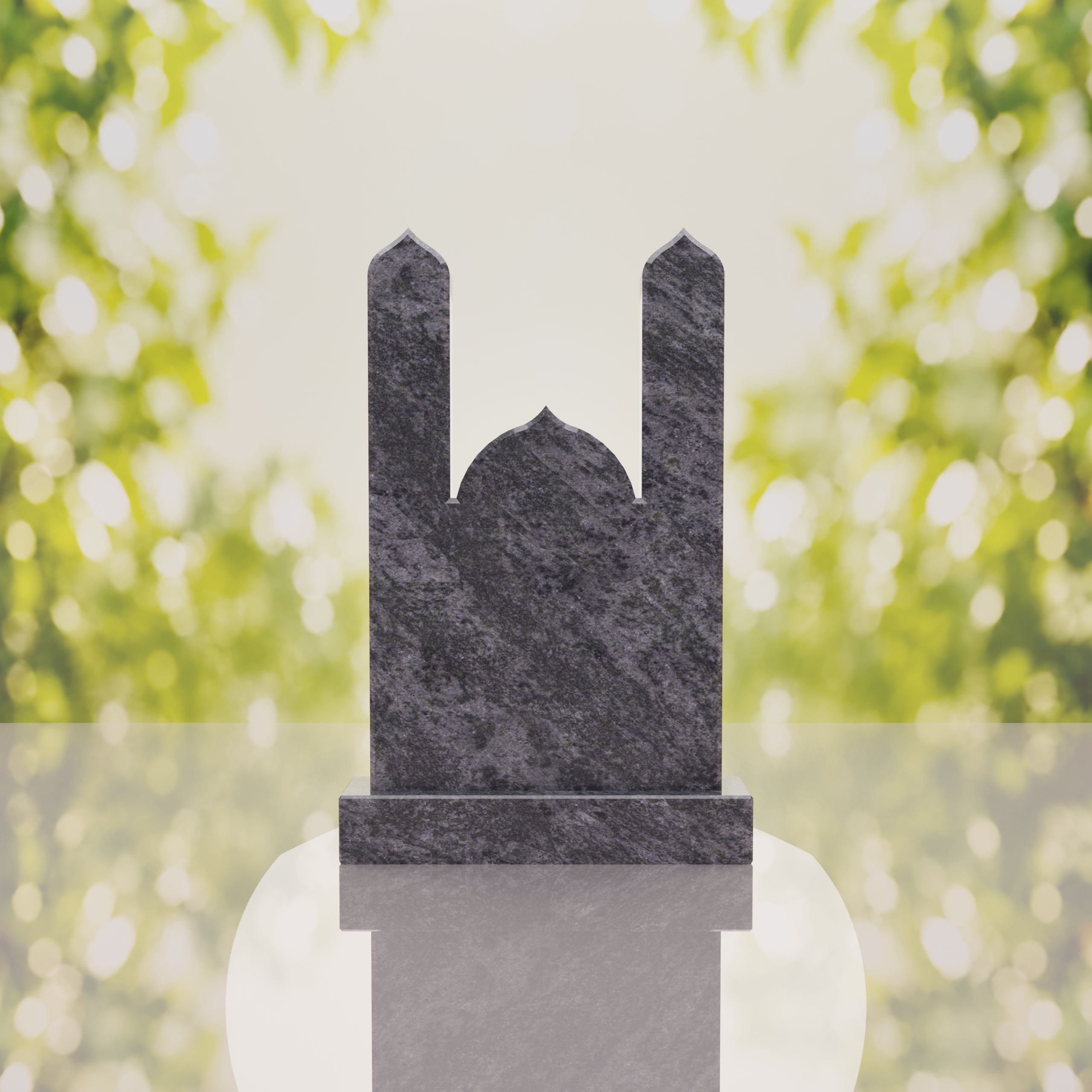 Islamic Minaret Companion Granite Headstone thumbnail 12