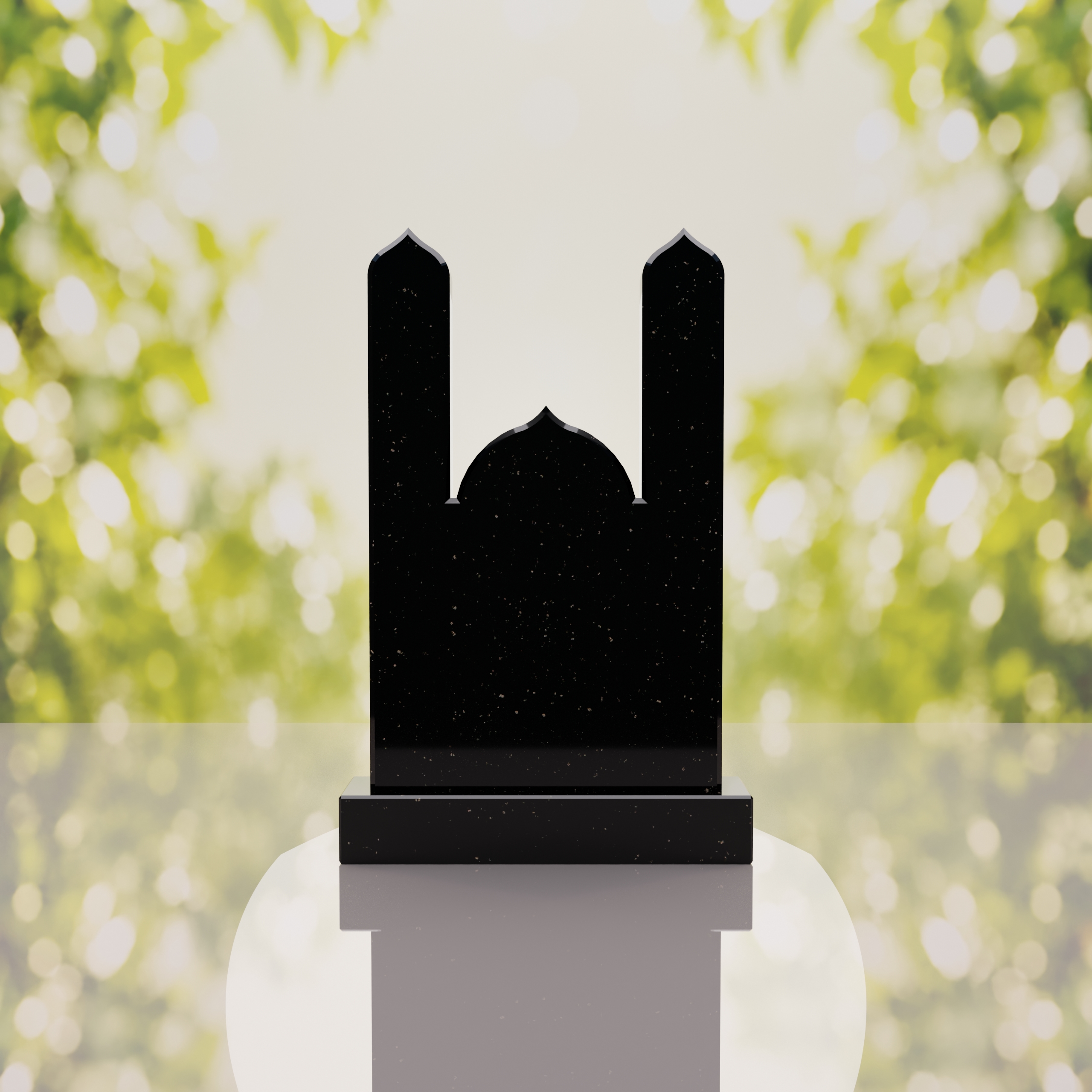 Islamic Minaret Companion Granite Headstone thumbnail 15