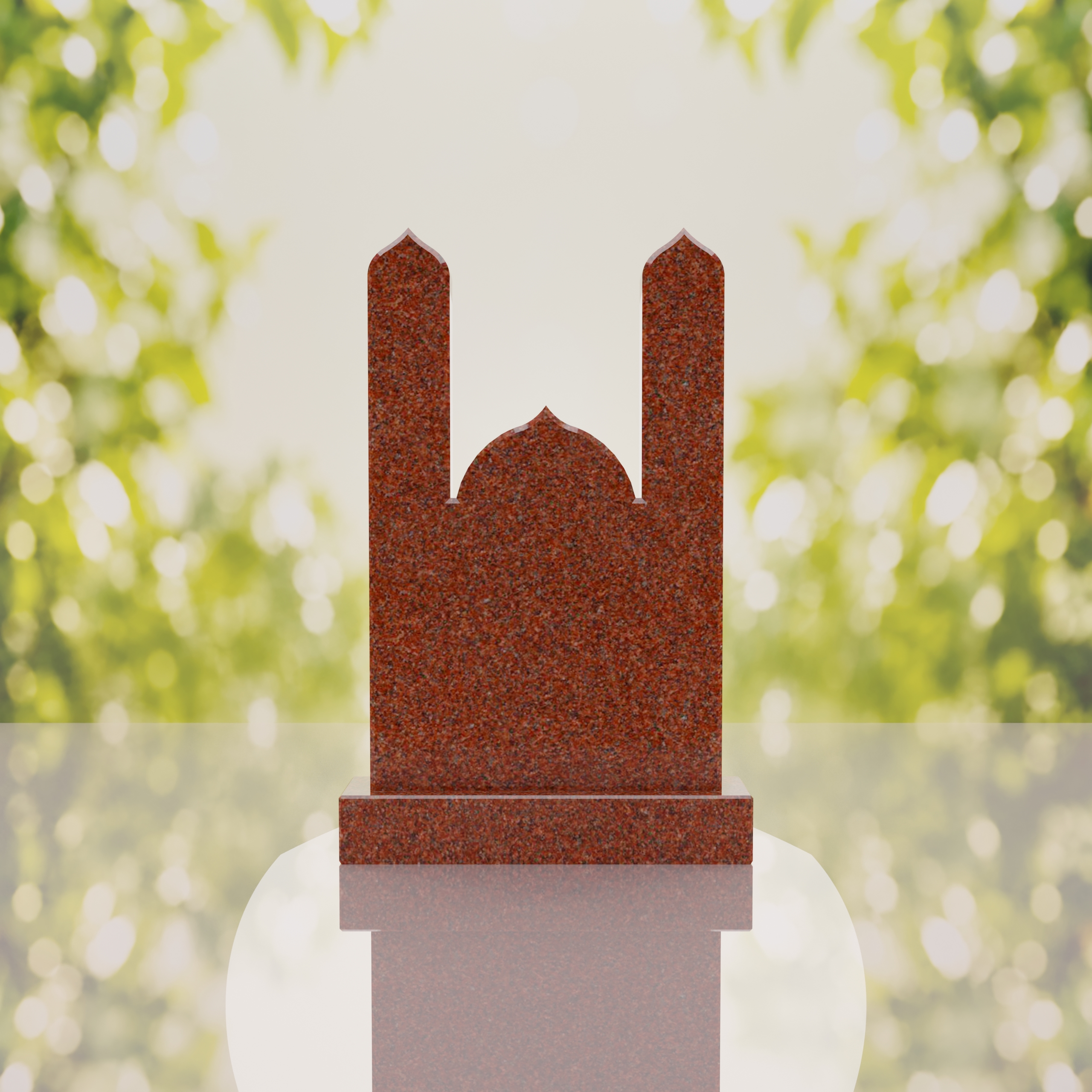 Islamic Minaret Companion Granite Headstone thumbnail 3