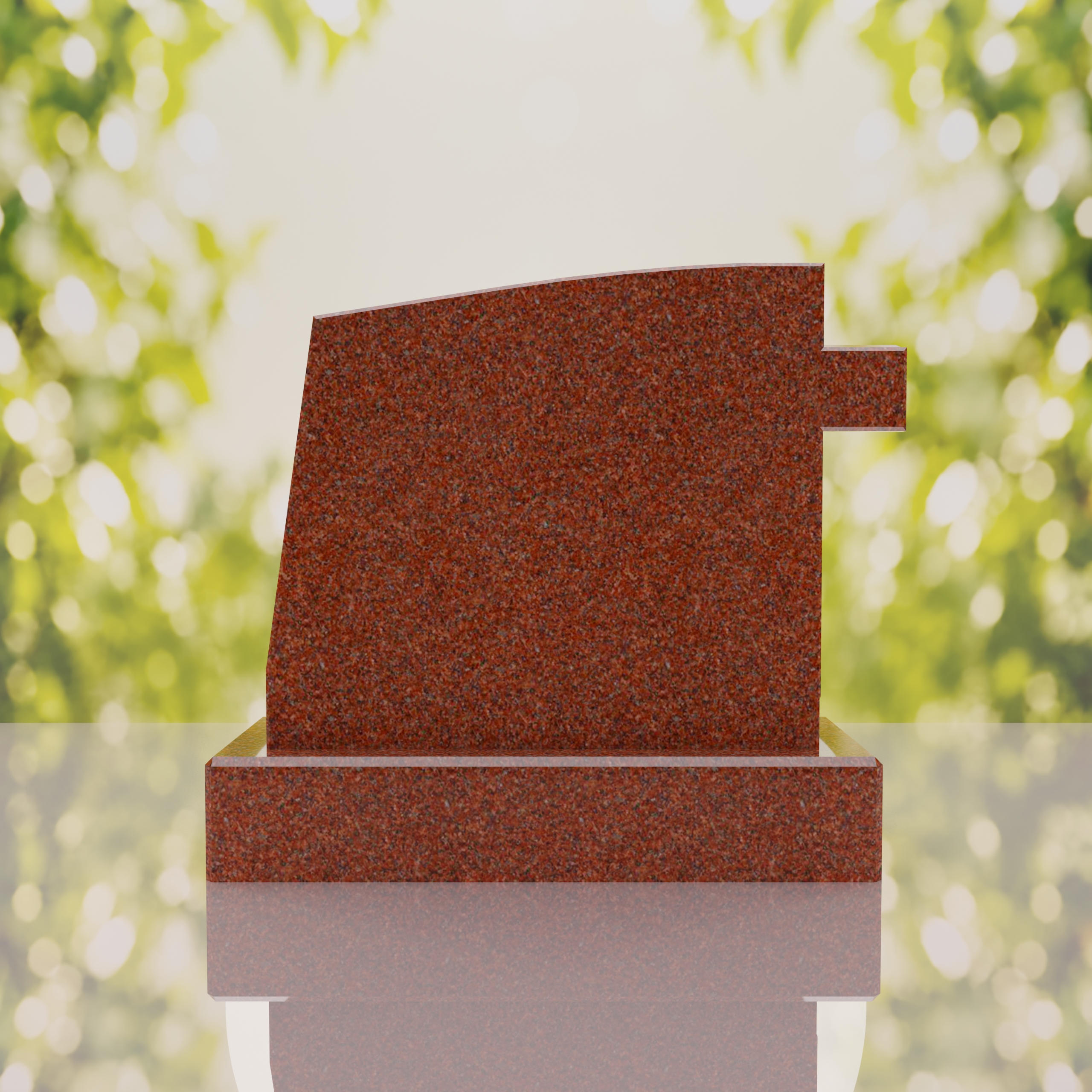 Integrated Cross Slant Granite Headstone thumbnail 6