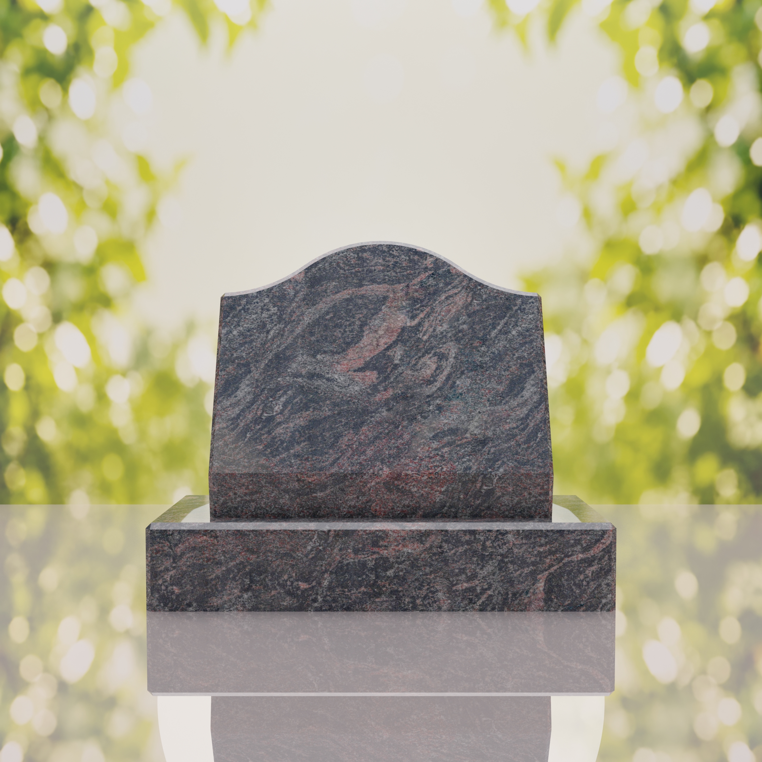 Serpentine Top Slant Granite Headstone thumbnail 8