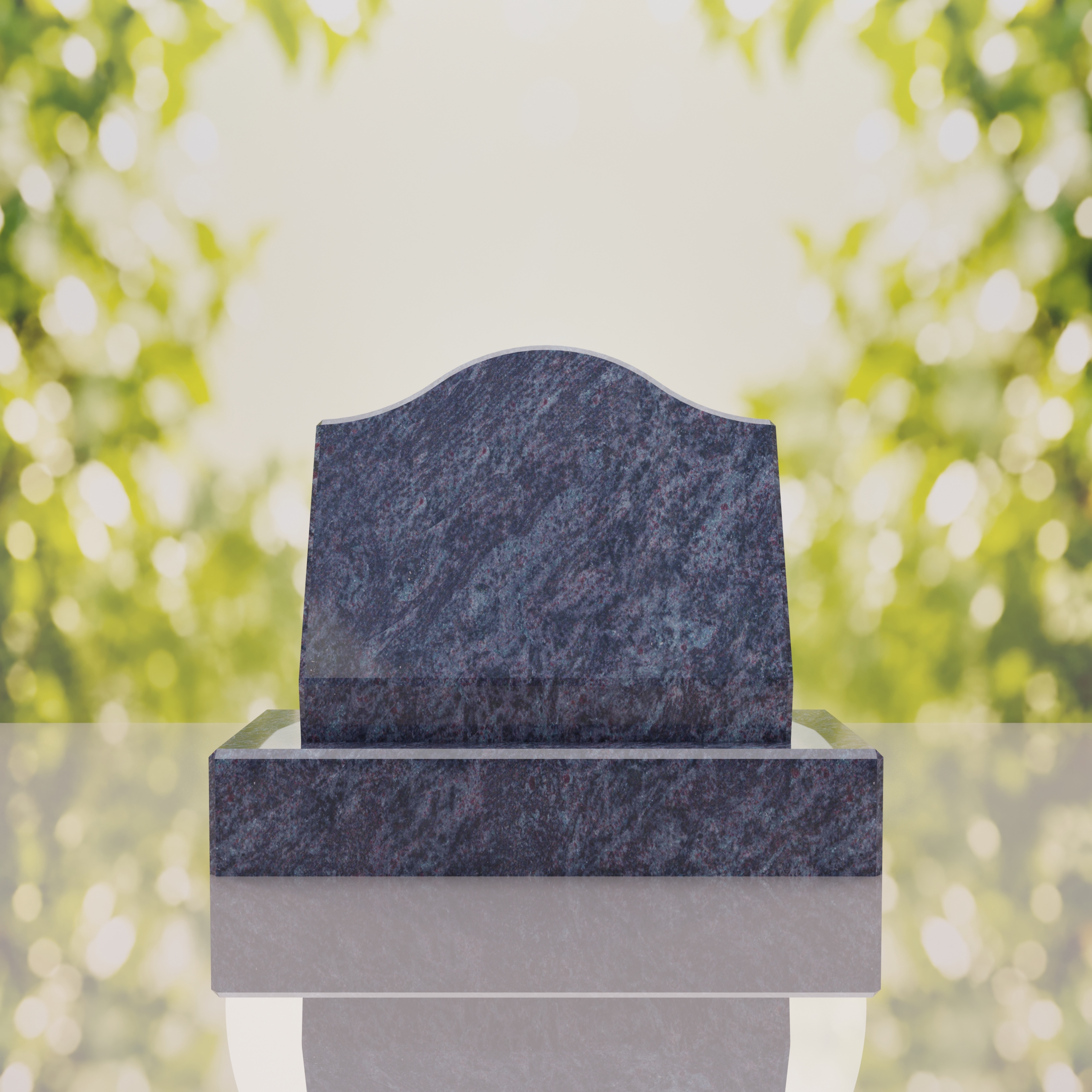 Serpentine Top Slant Granite Headstone thumbnail 11