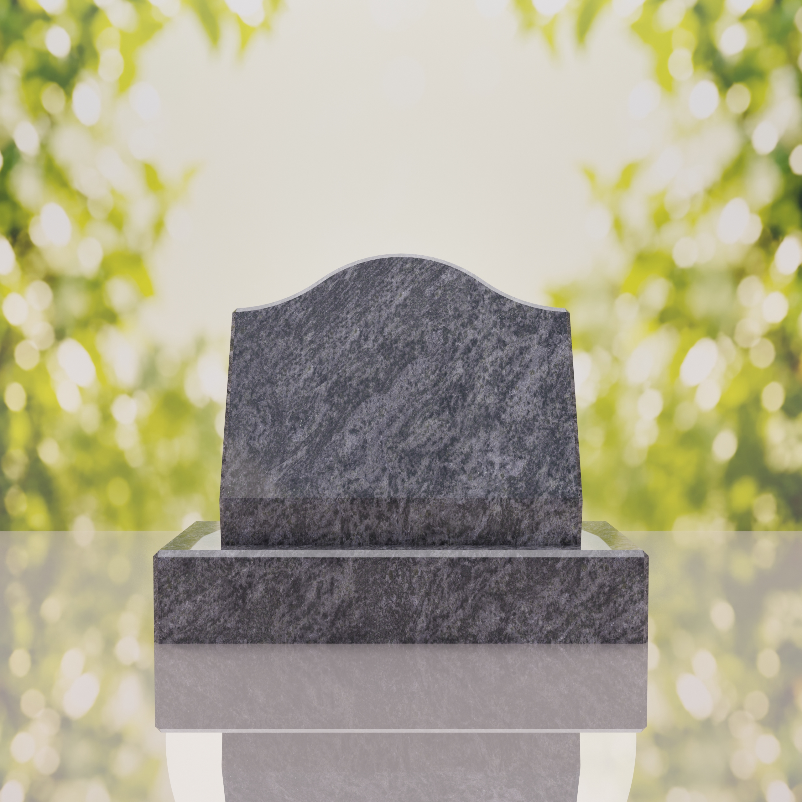Serpentine Top Slant Granite Headstone thumbnail 14