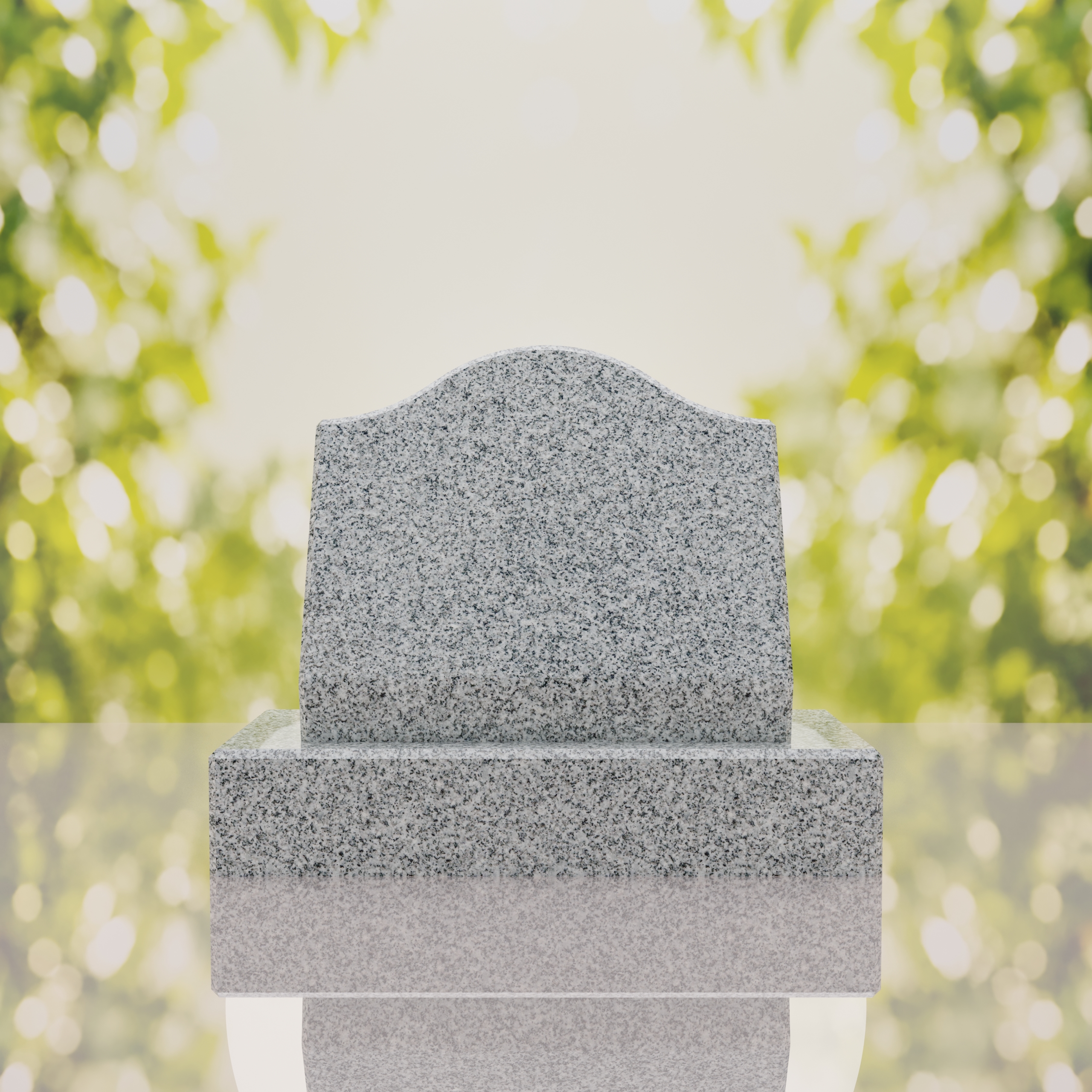 Serpentine Top Slant Granite Headstone thumbnail 2